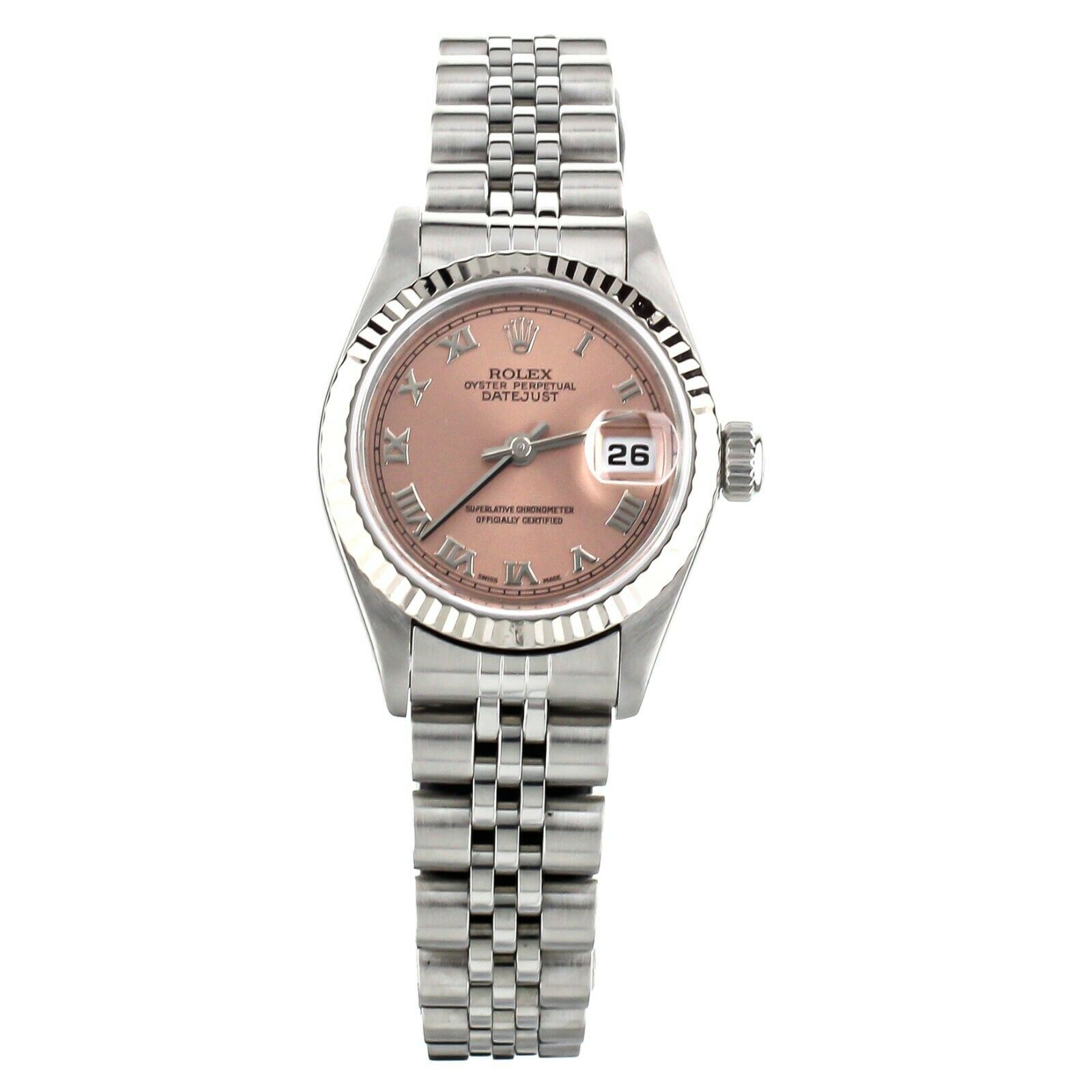 Rolex Lady Datejust 26mm Stainless Steel Pink Dial Jubilee Watch Only