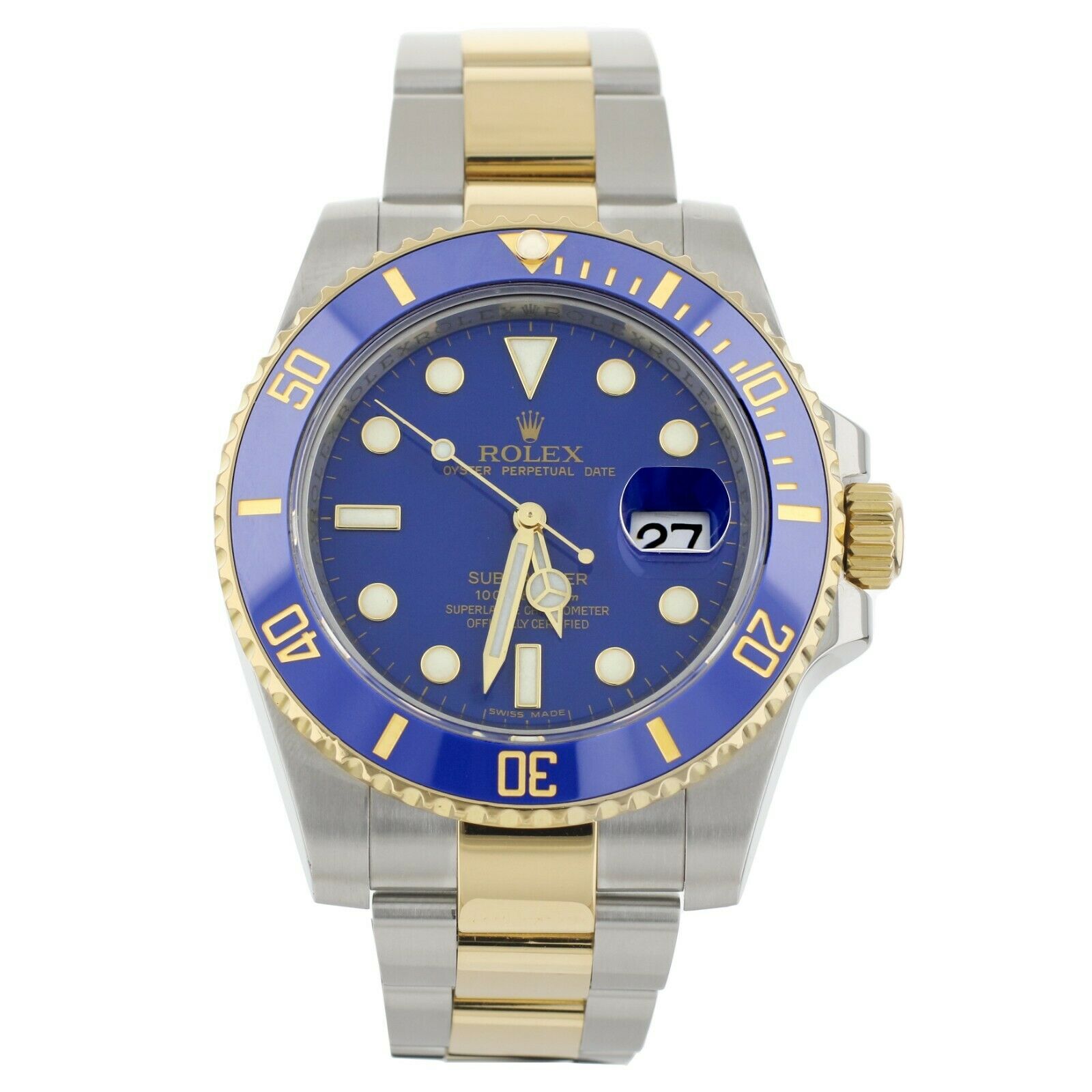 Rolex Submariner Blue Dial Stainless Steel Gold Automatic 40MM  Full Set