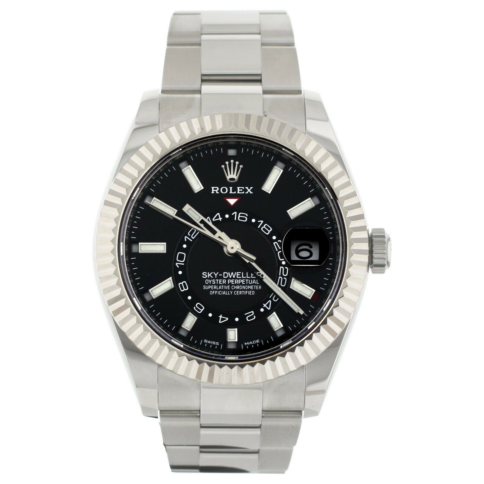 Rolex Sky-Dweller Stainless Steel Black Oyster Bracelet 42mm  Full Set