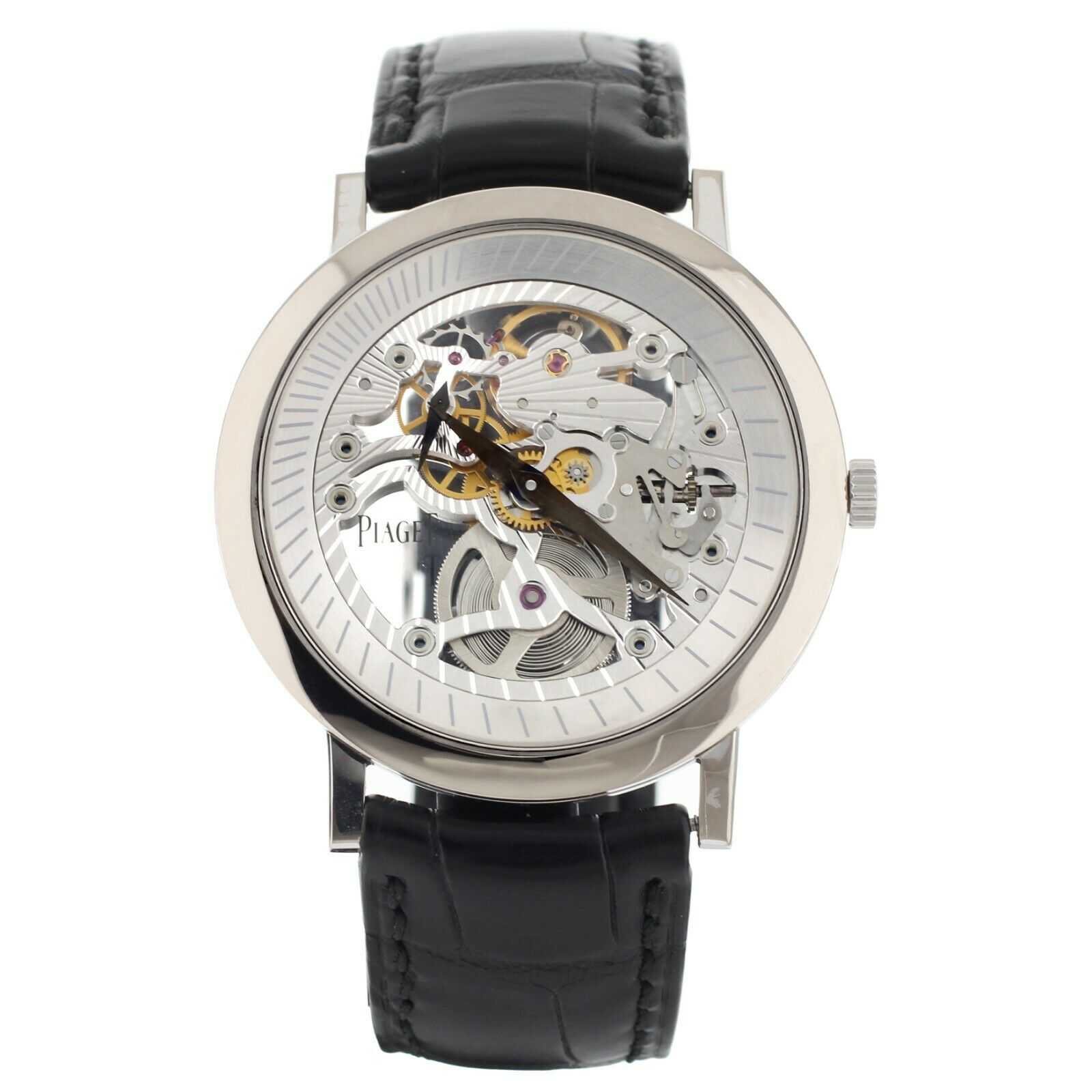 Piaget Altiplano Skeleton Dial White Gold Alligator Strap Manual  40mm