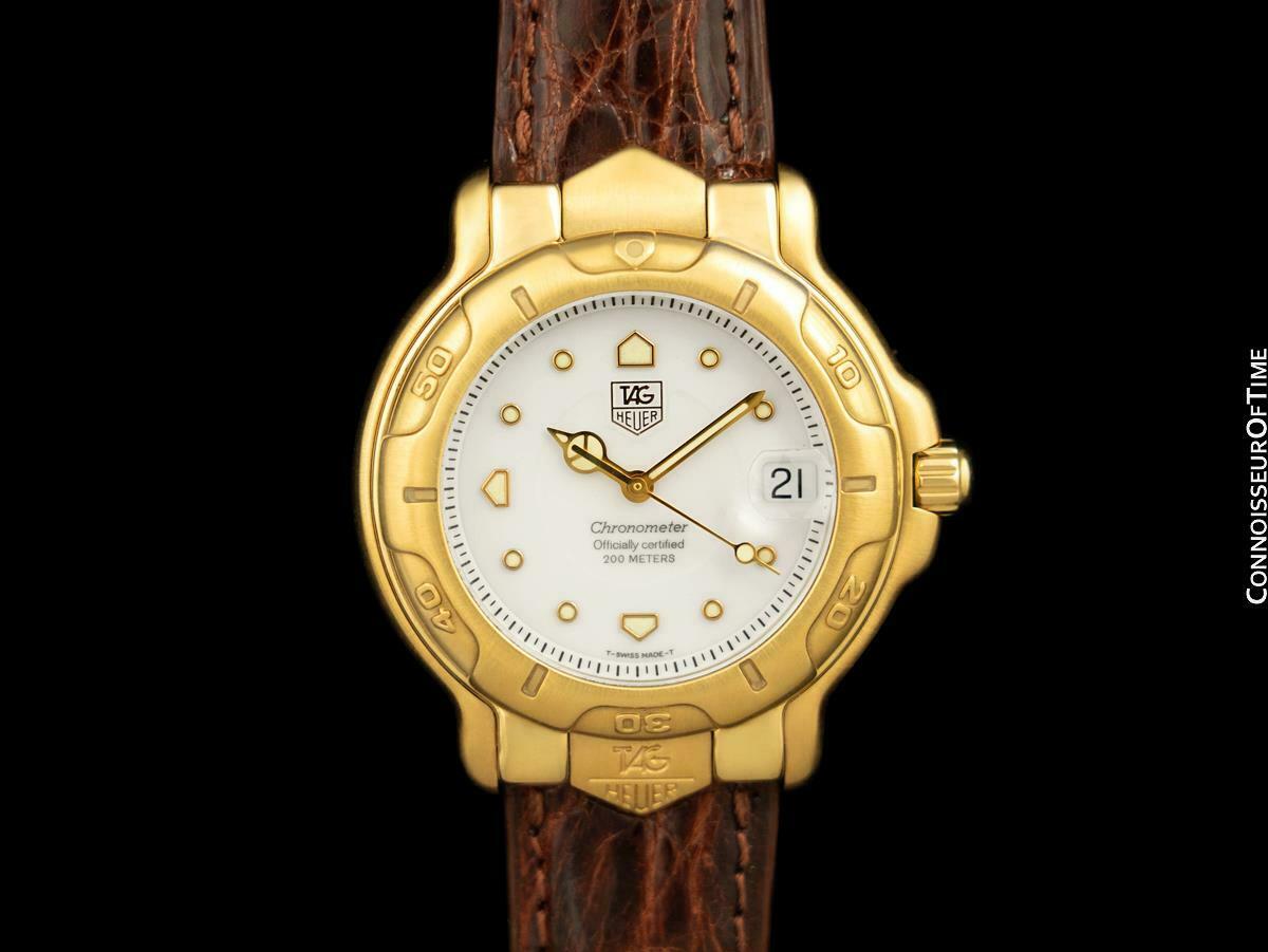 TAG Heuer Professional Mens Full Size Divers Rare 18K Gold