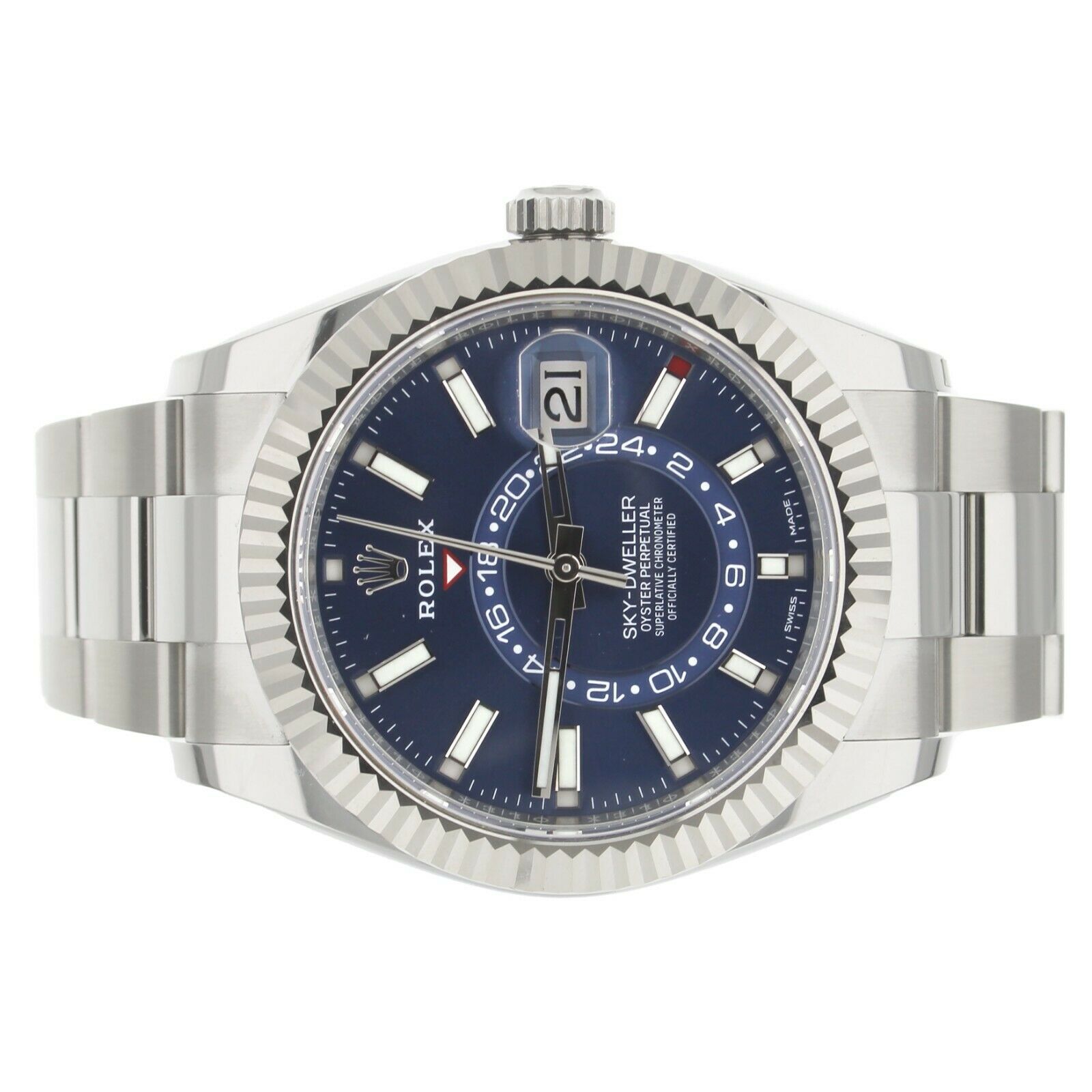 Rolex Sky-Dweller Stainless Steel Blue Dial on Bracelet 42mm  Full Set