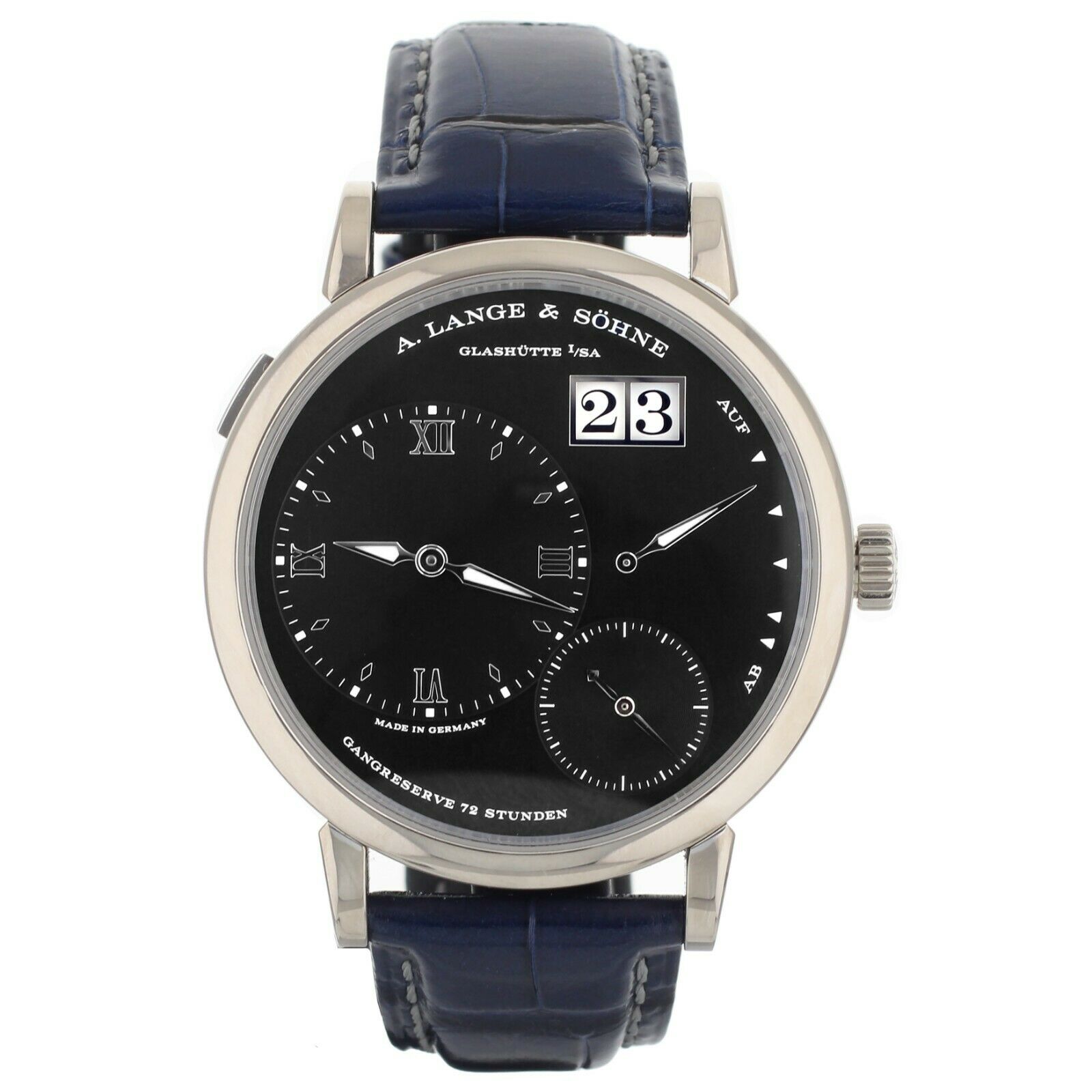A. Lange & Sohne Grand Lange 1 White Gold black Dial 42mm  Full Set