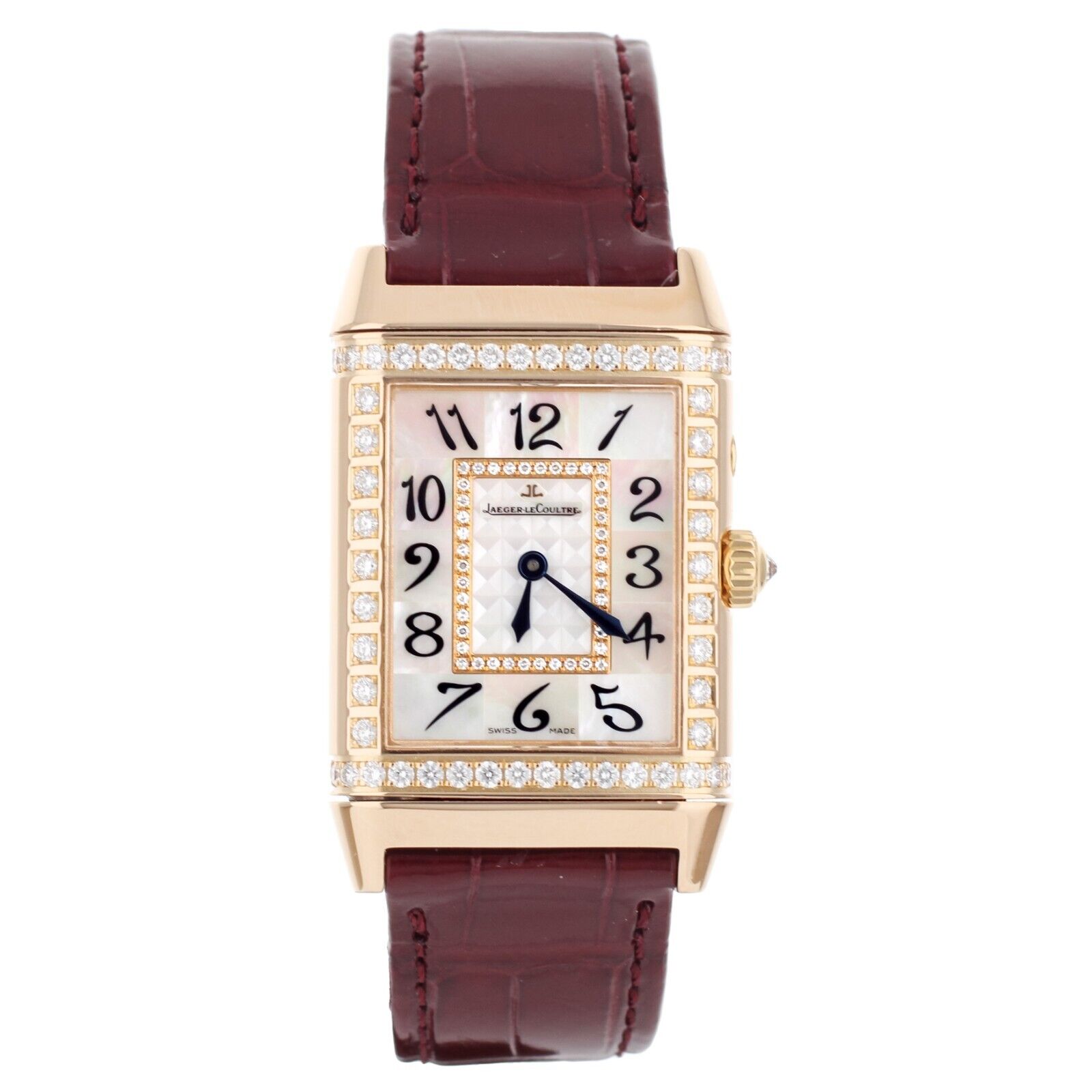 Jaeger-LeCoultre Reverso Duetto MOP Dial Diamonds Yellow Gold 40x25mm
