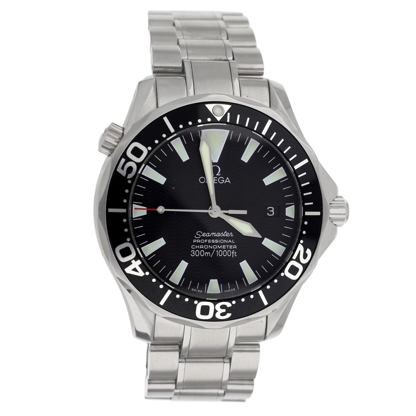 Omega Seamaster 300m Black Dial Stainless Steel on Bracelet