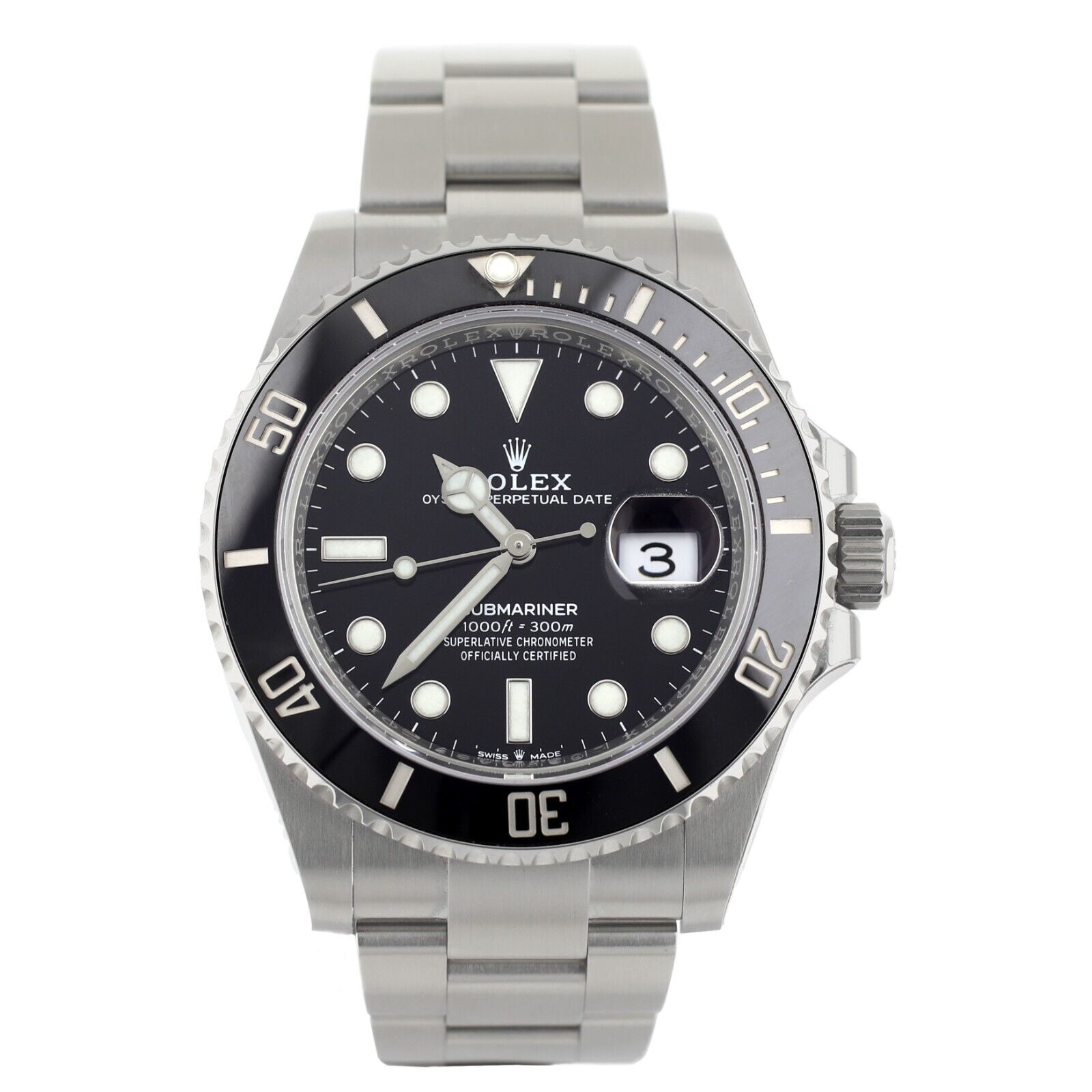 Rolex Submariner Black Dial Stainless Steel Bracelet 41mm