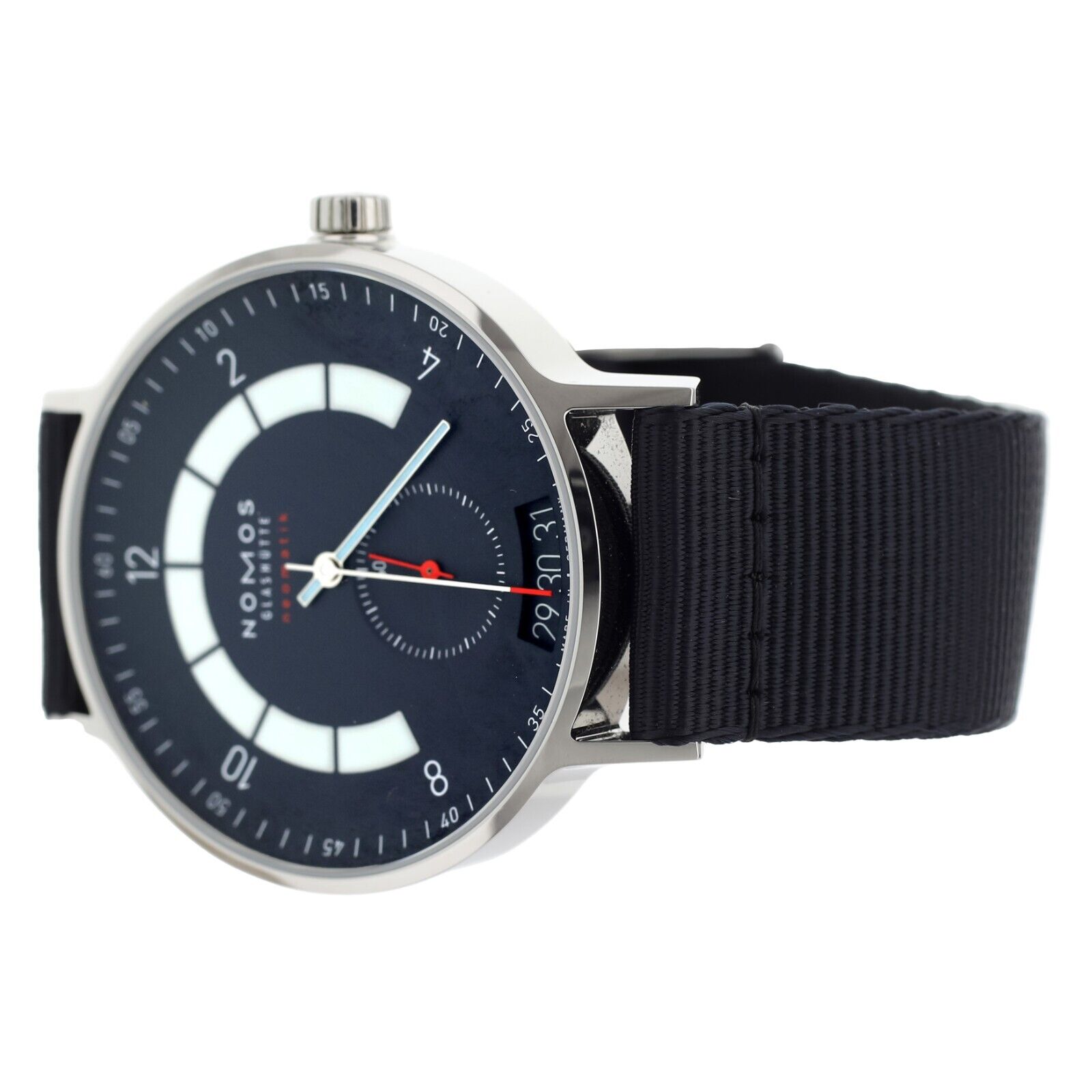 Nomos Autobahn Neomatik Black Dial Stainless Steel Canvas 41MM