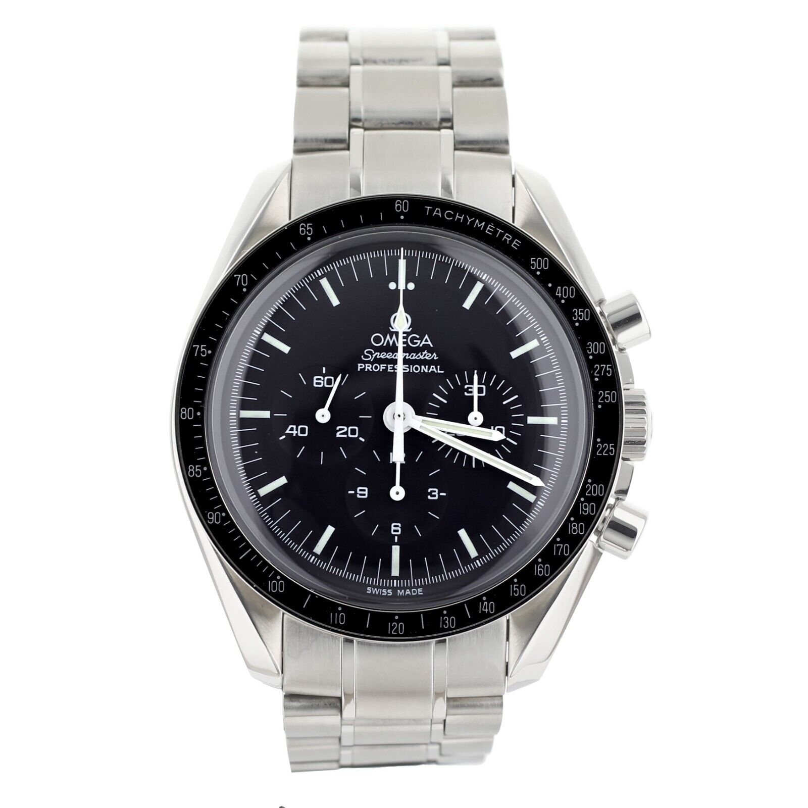 Omega Speedmaster Moon Watch Black Dial Stainless Steel Manual