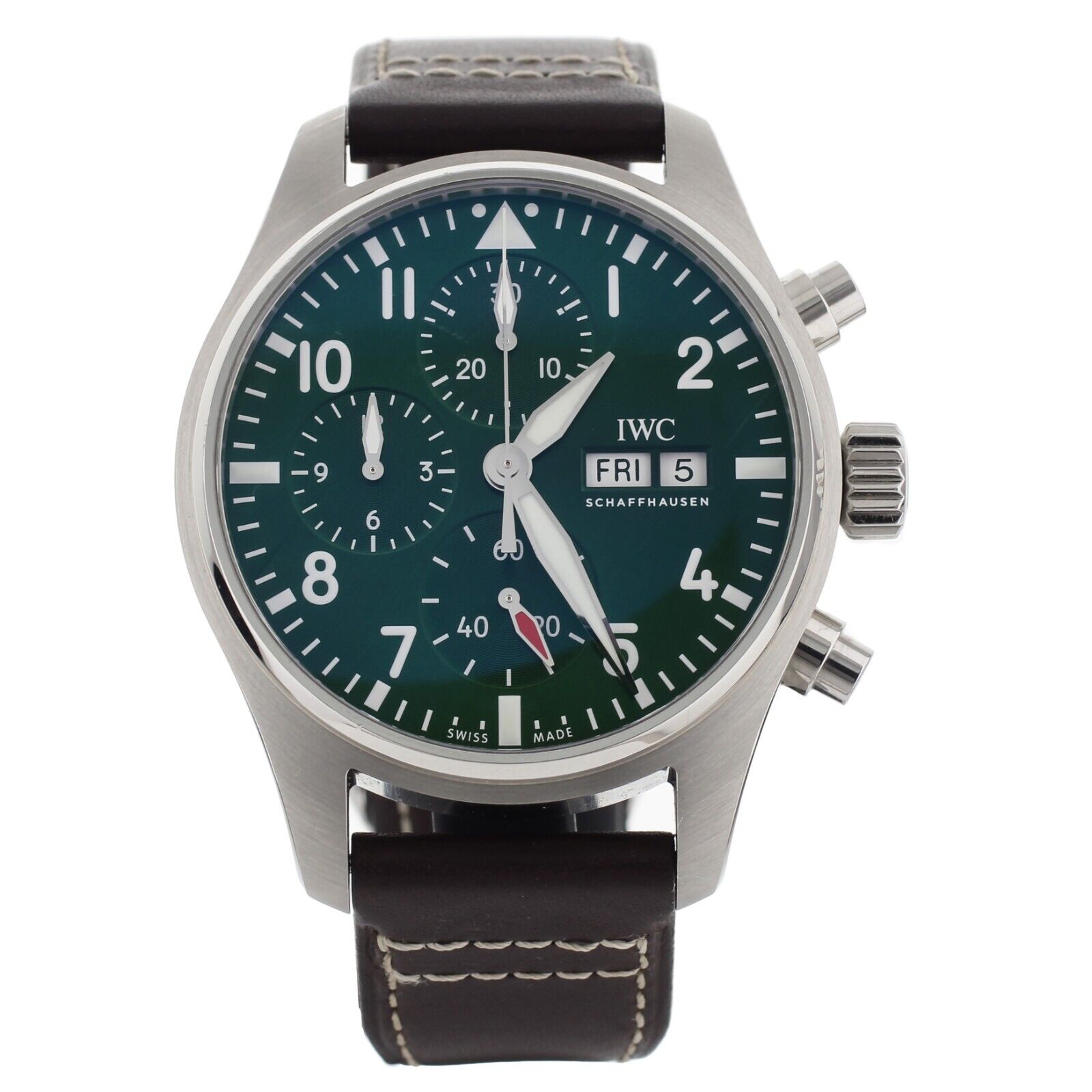 IWC Pilot's Watch Chronograph Green Dial Stainless Steel 41MM