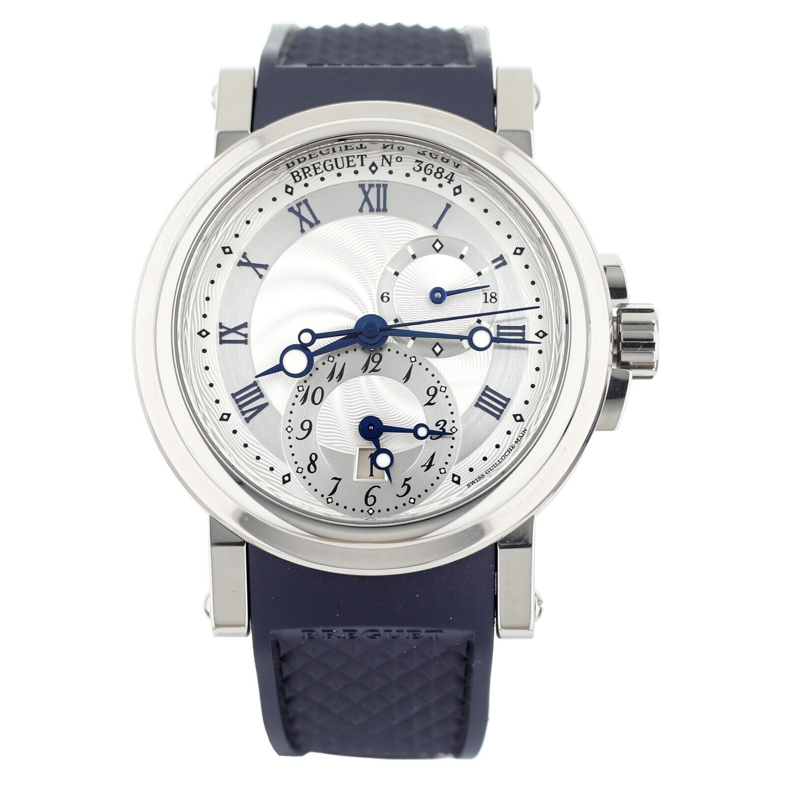 Breguet Marine GMT Stainless Steel Rubber and Bracelet 42mm