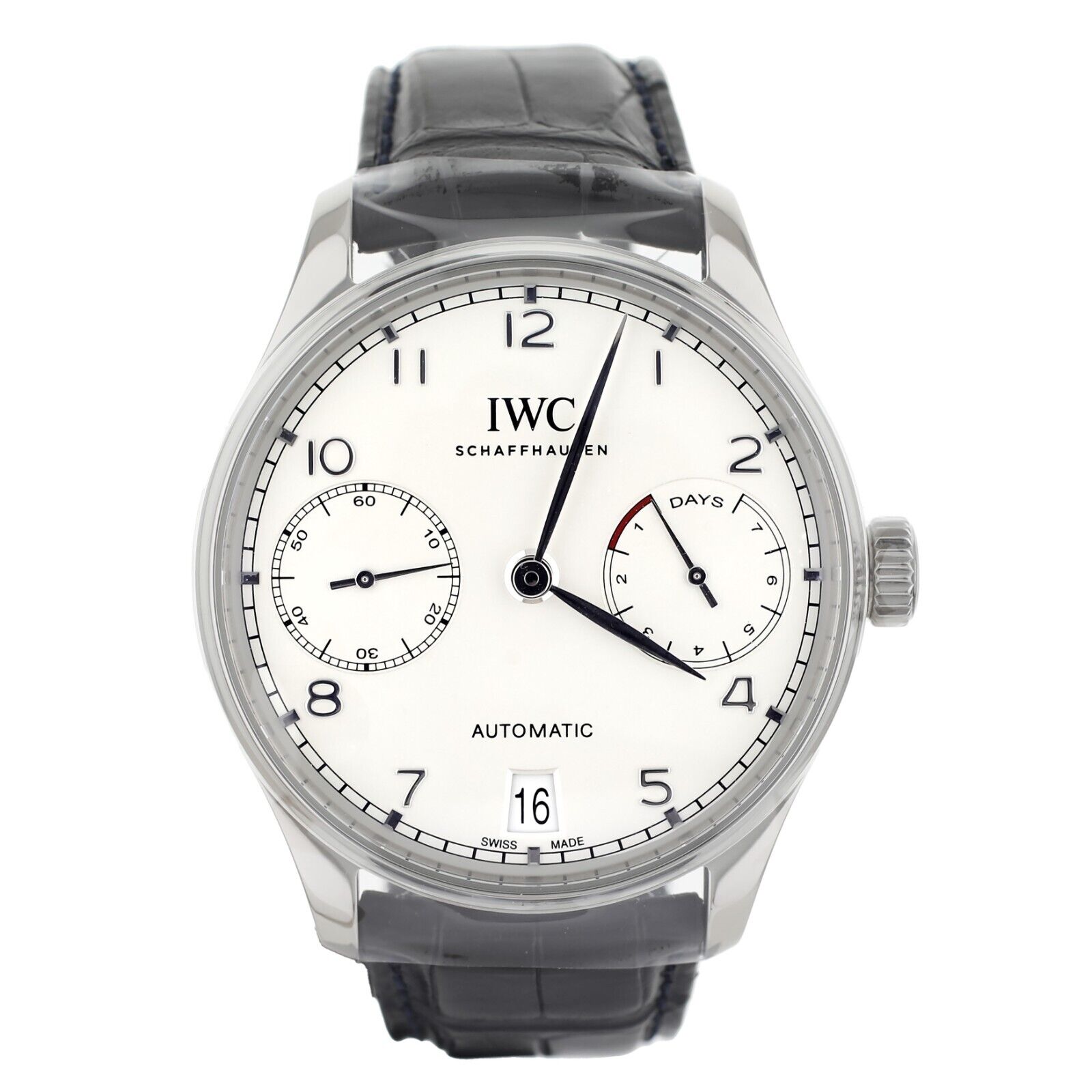 IWC Portugieser Automatic Stainless Steel Silver Dial Alligator