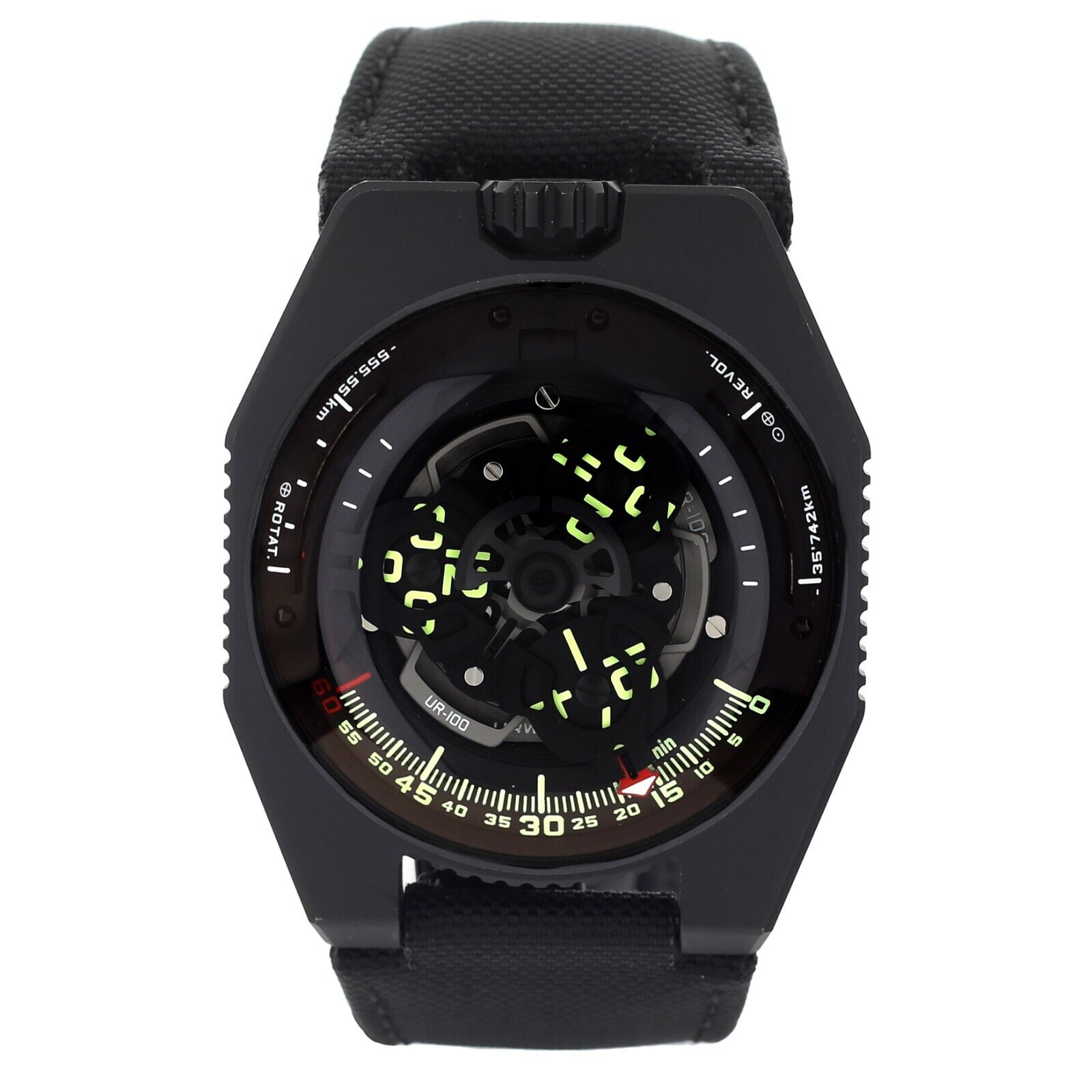 Urwerk  SpaceTime Titanium DLC Canvas Strap Limited Edition 41mm Full Set