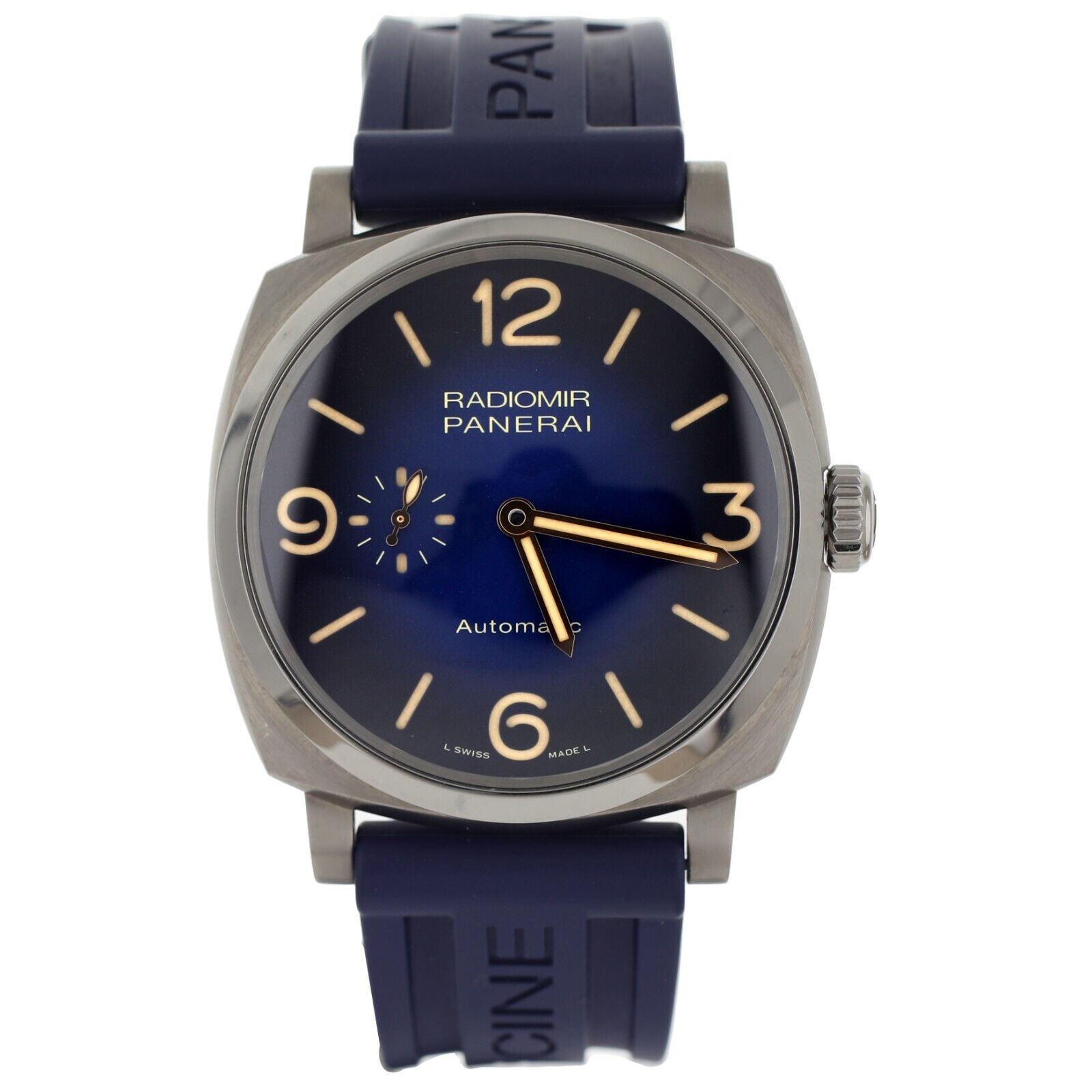 Panerai Radiomir Blue Dial Titanium Case Automatic Full Set