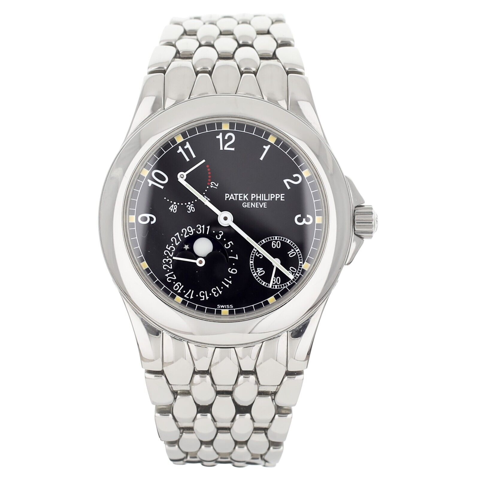 Patek Philippe Neptune Black Dial Steel Case  Bracelet Automatic 37MM 240/164