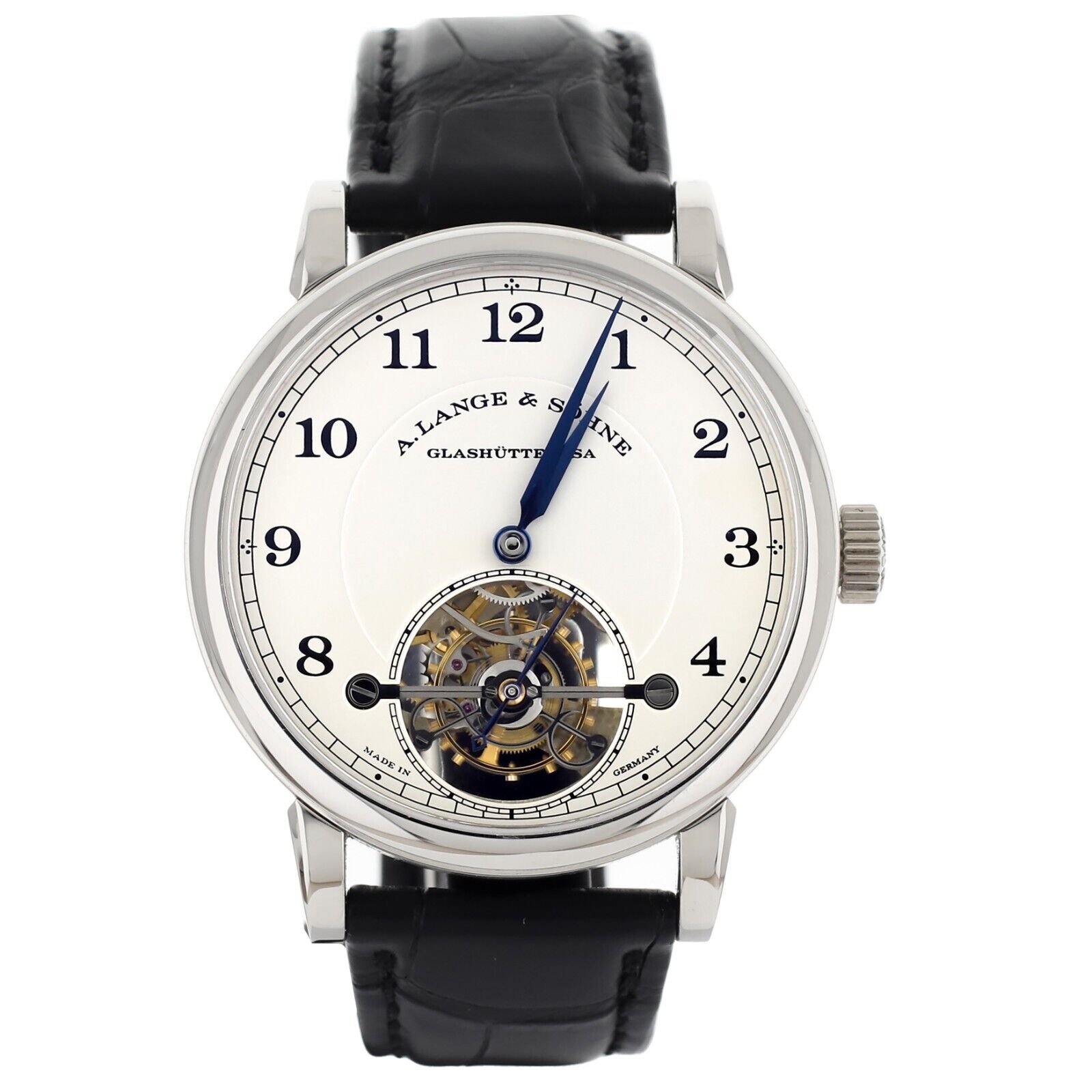A. Lange  Sohne  Tourbillon Silver Dial Platinum Manual 39.5mm