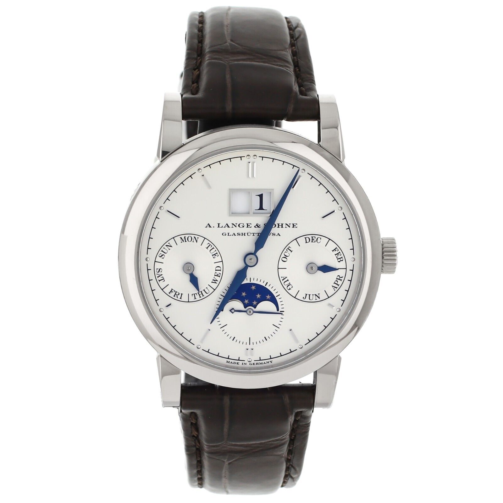 A. Lange  Sohne Saxonia Annual Calendar White Gold