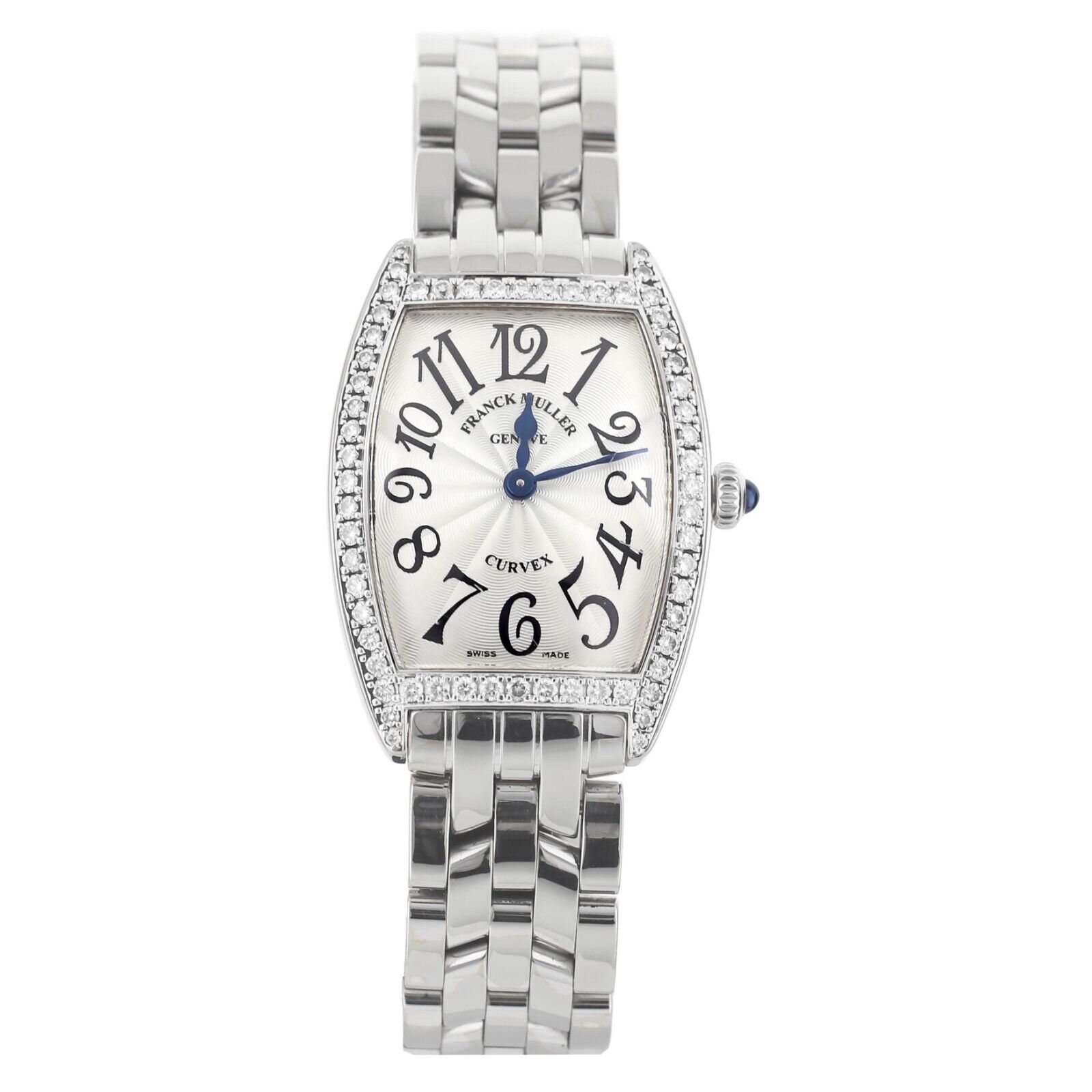 Franck Muller Curvex Stainless Steel Diamond Bezel Quartz 35mm