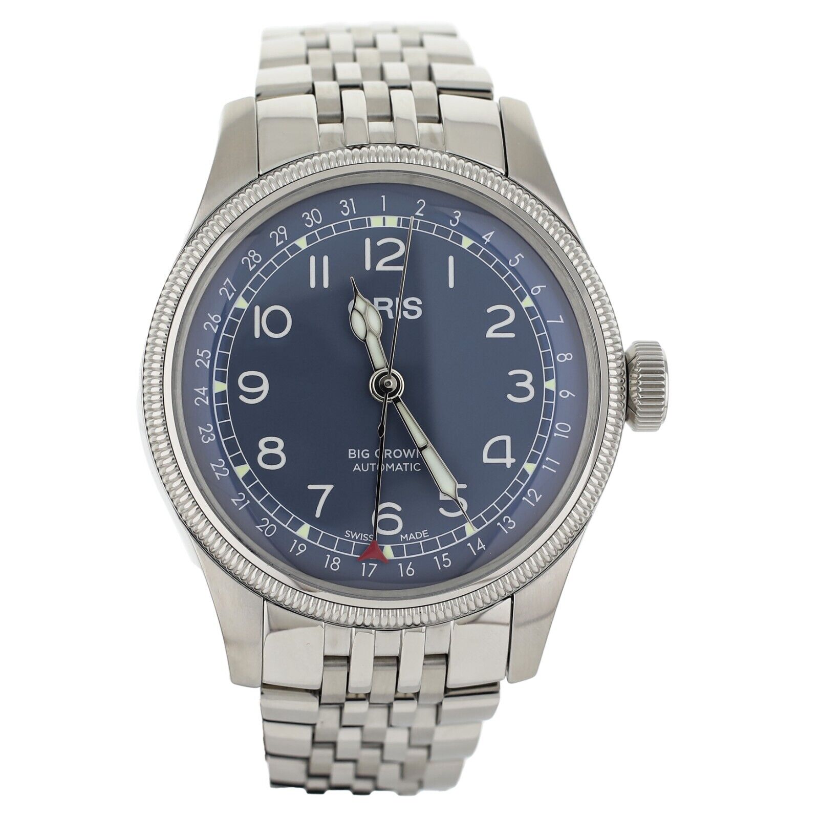 Oris Big Crown Pointer Date Blue Dial Stainless Steel Automatic