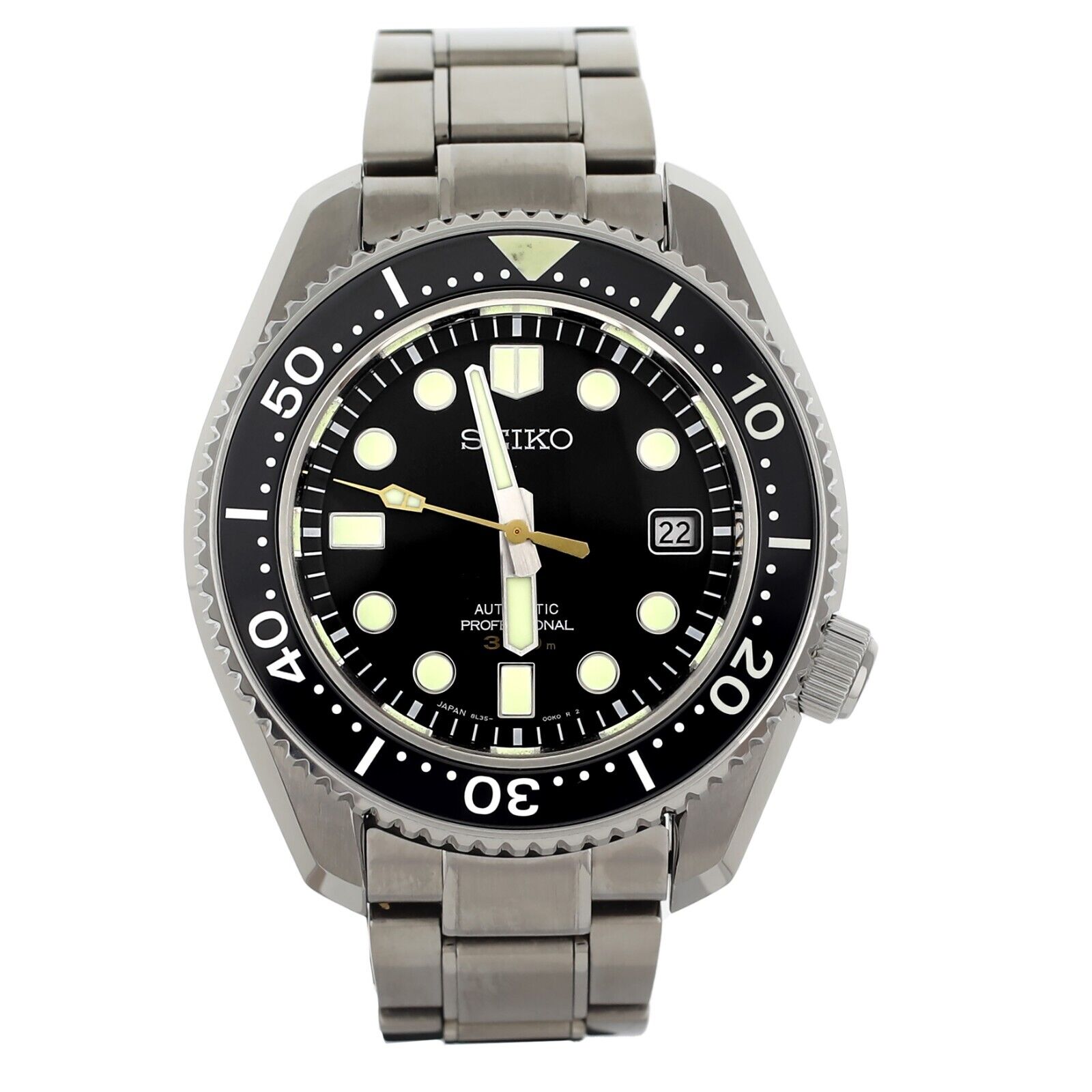 Seiko Marine Master Professional 300M Black Dial Steel Automatic