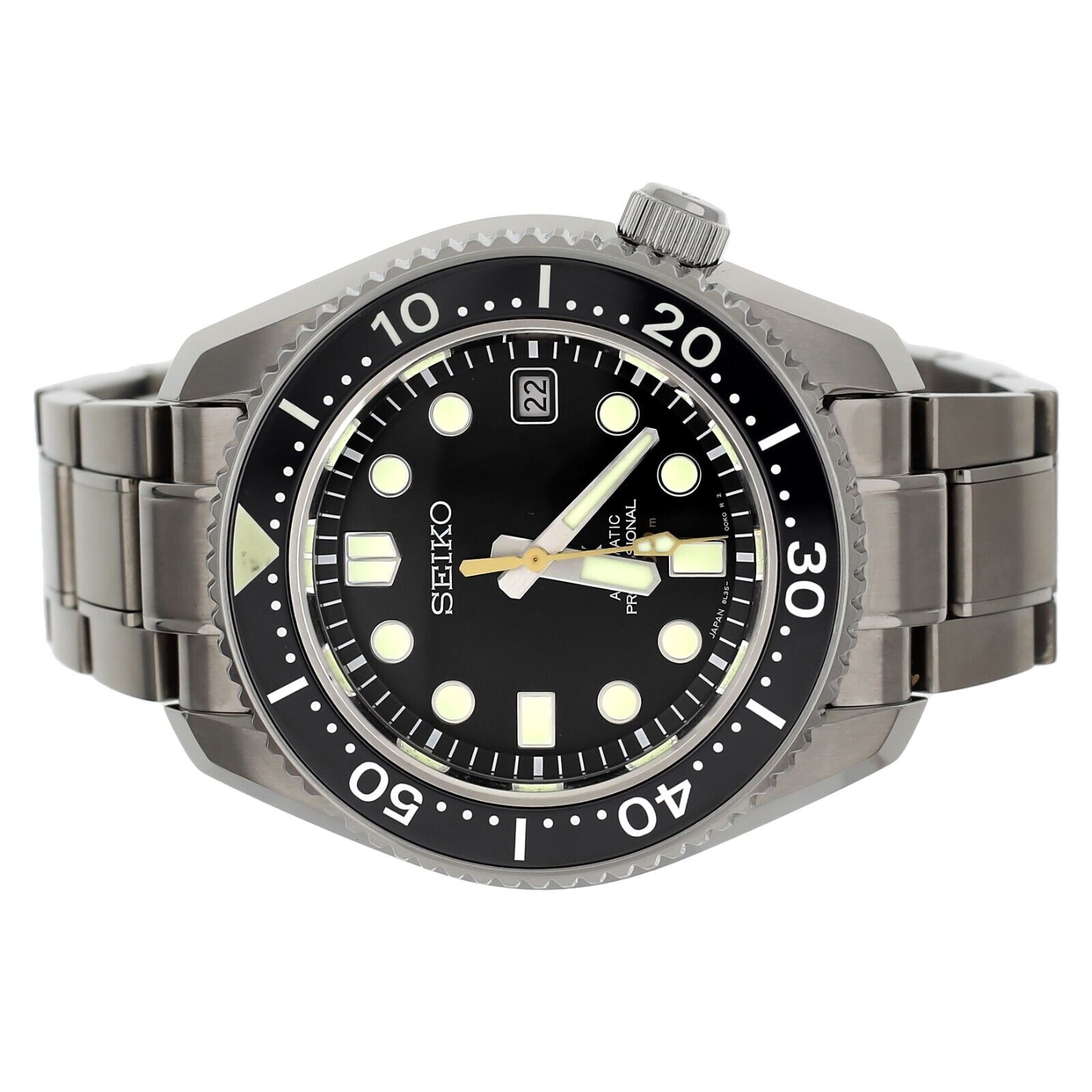 Seiko Marine Master Professional 300M Black Dial Steel Automatic