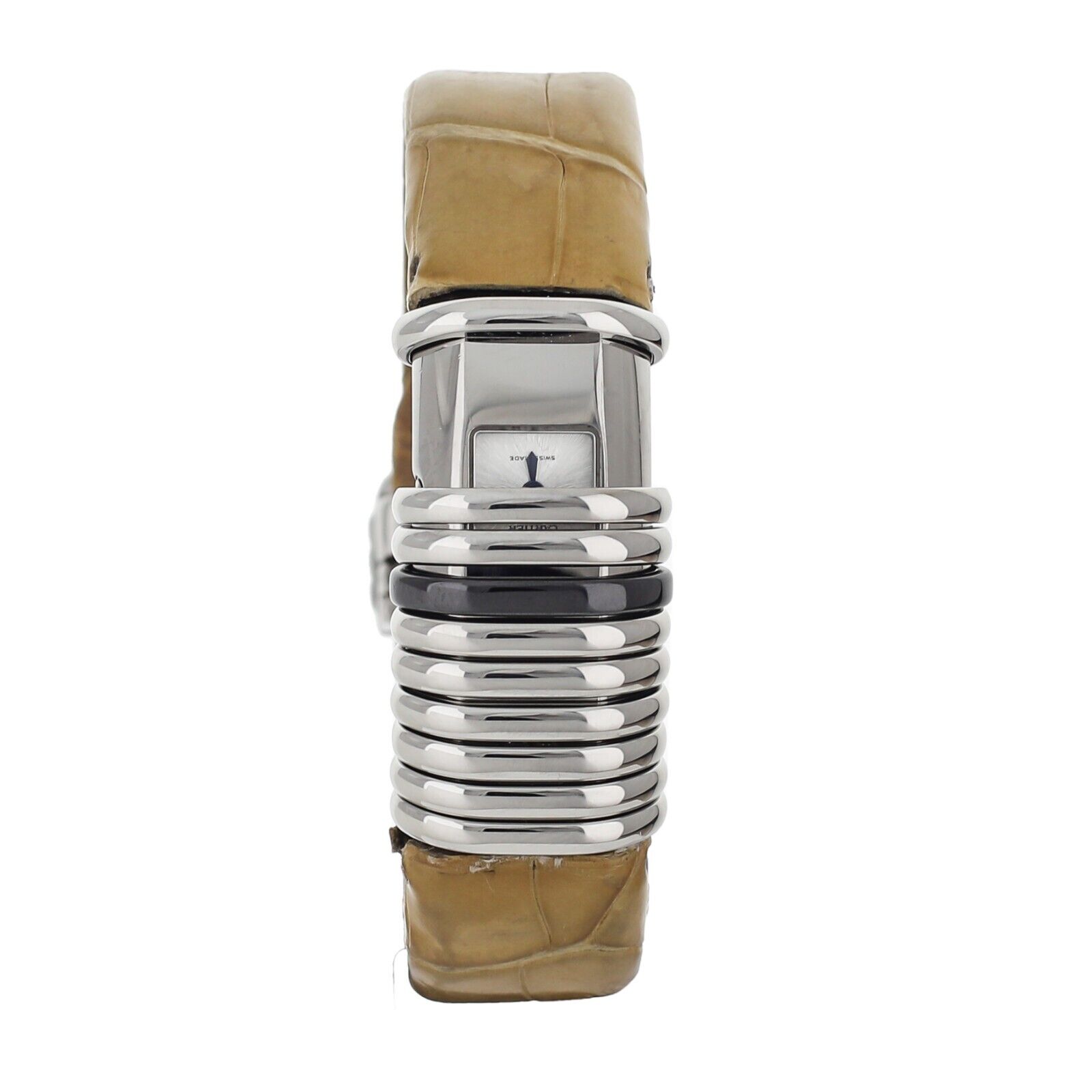 Cartier Declaration Silver Dial Steel  Titanium Case Quartz