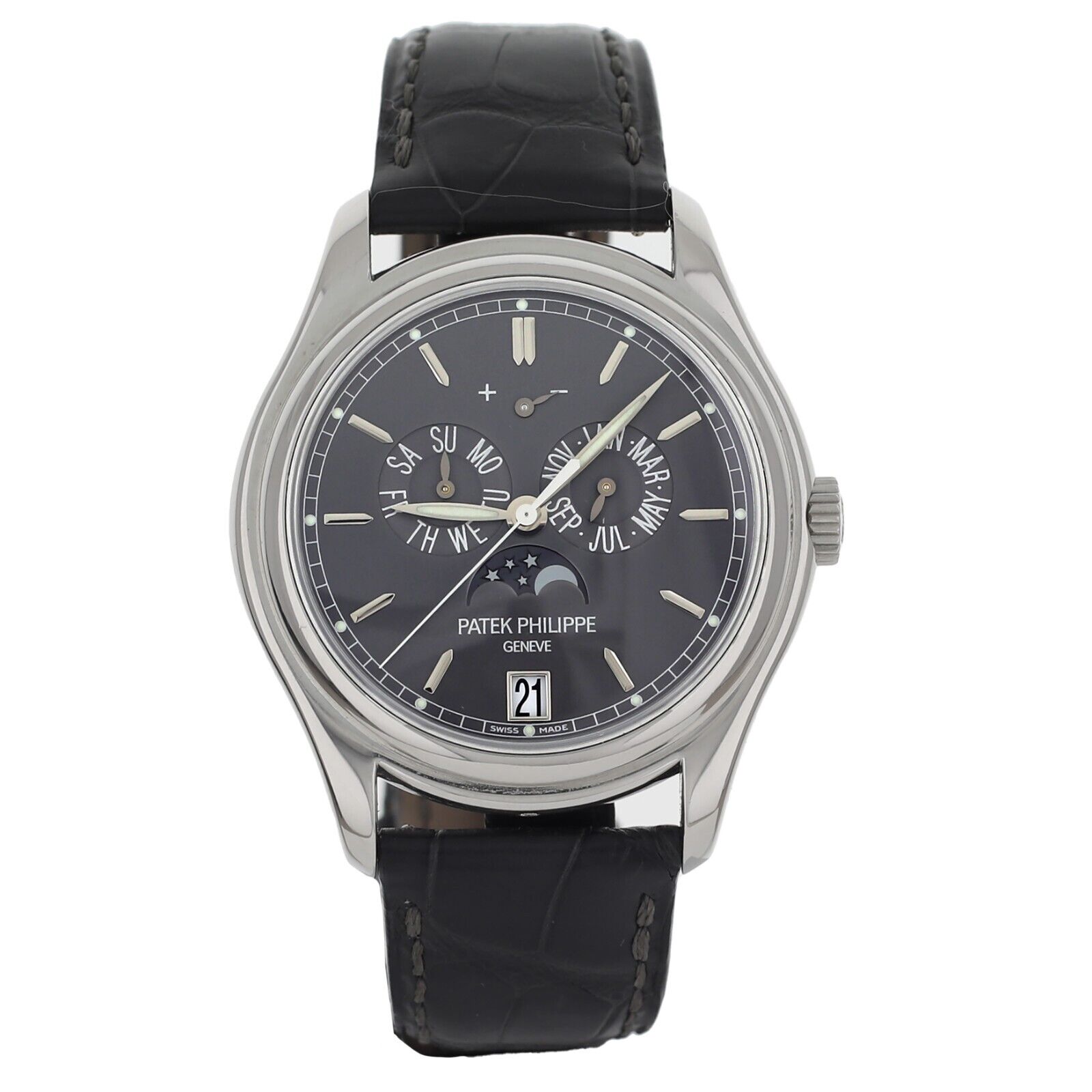 Patek Philippe Annual Grey Dial Platinum Case Automatic 39mm