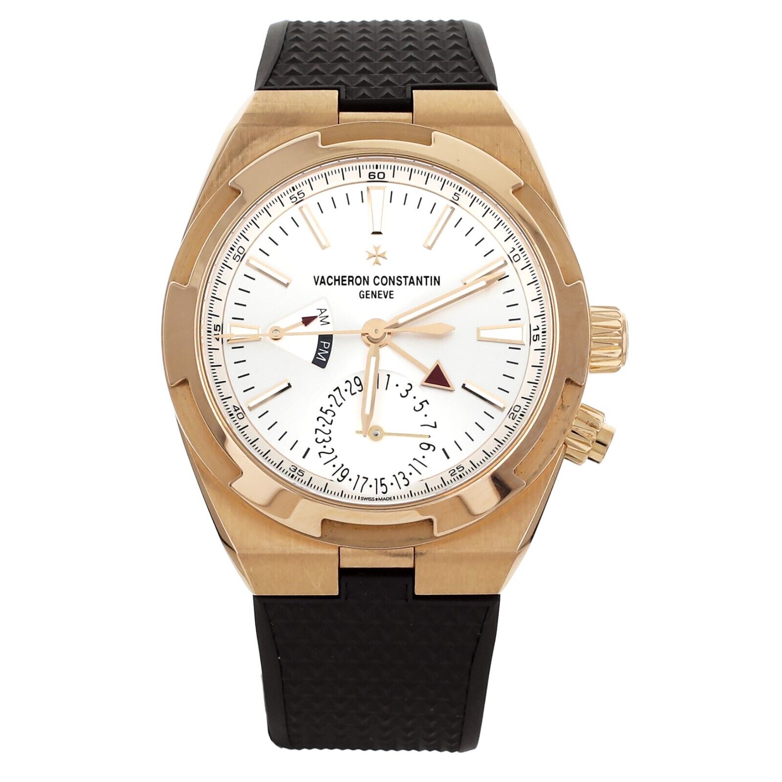 Vacheron Constantin Dual Time Silver Dial Rose Gold