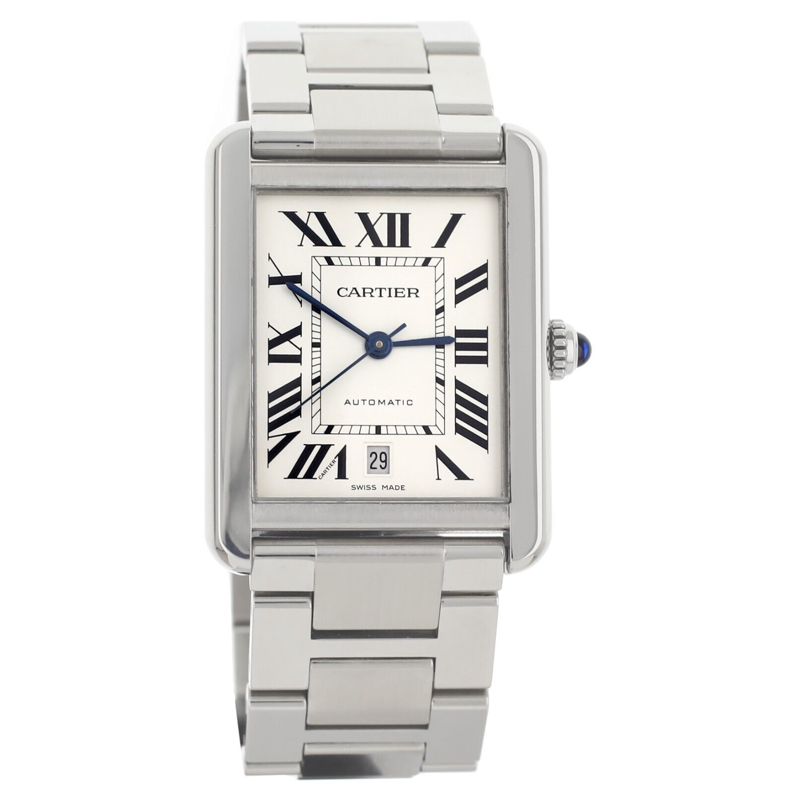 Cartier Tank Solo Automatic XL Stainless Steel Bracelet 41mm W5200028 Full Set Watch