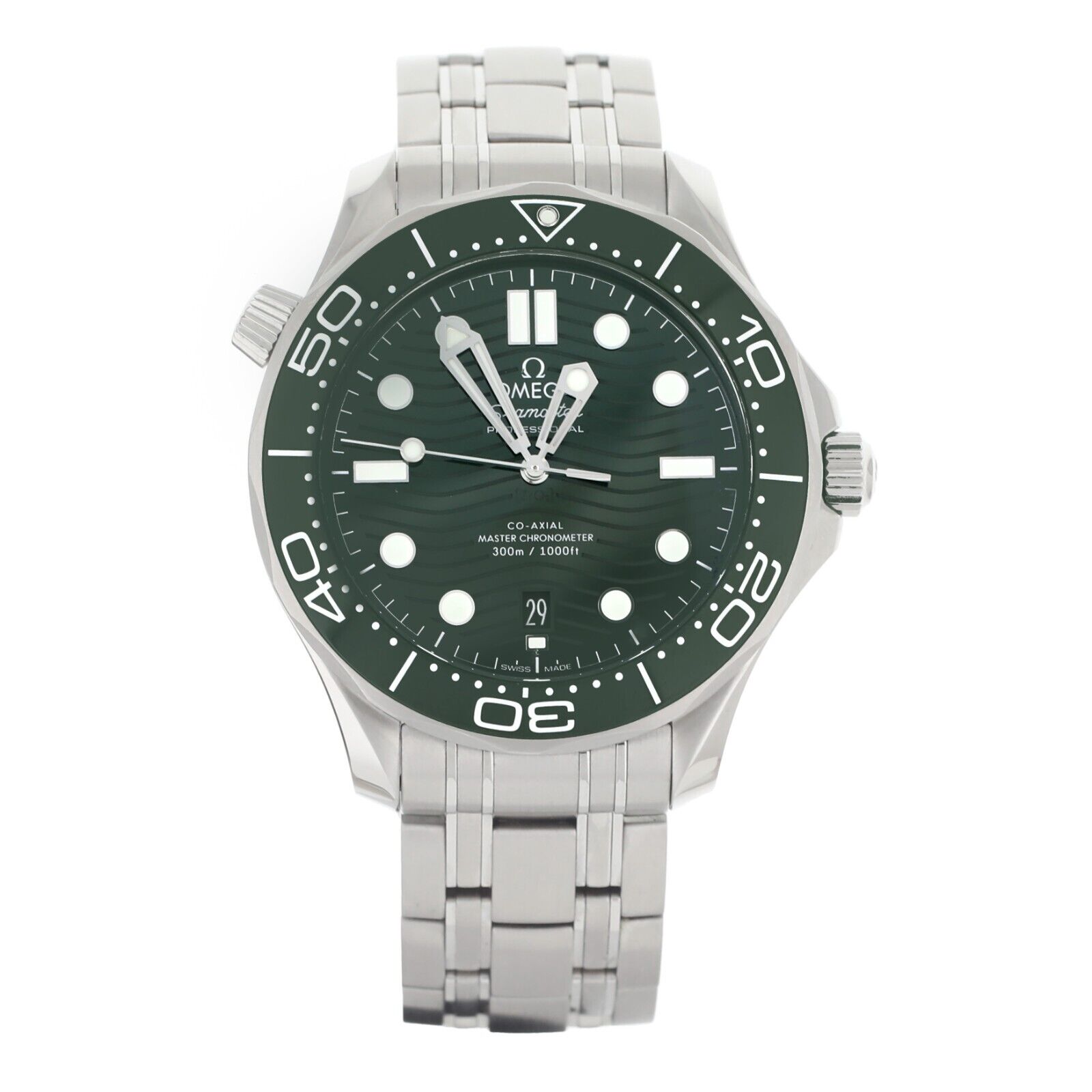 Omega Seamaster Professional 300m Green Bracelet  Full Set