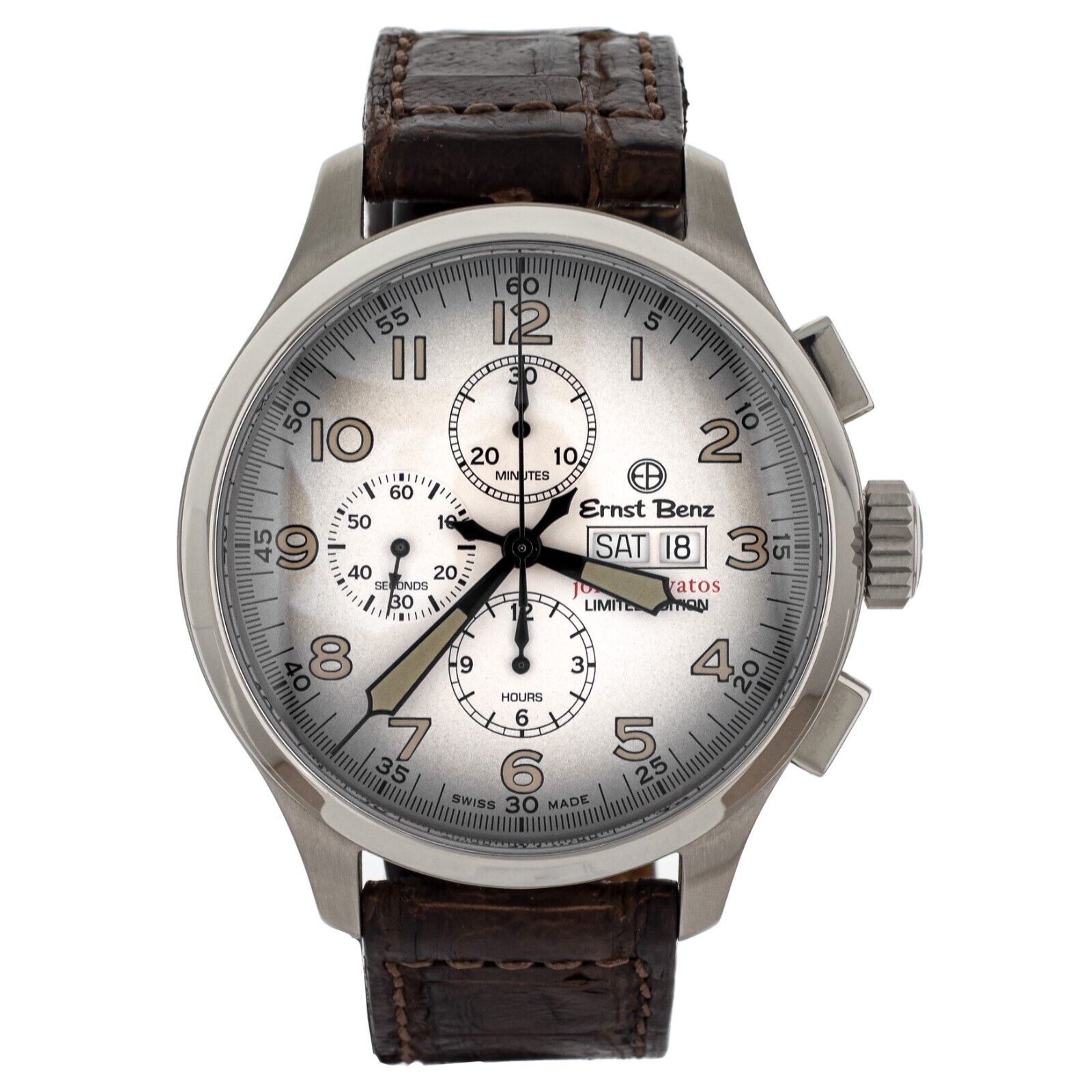 Ernst Benz John Varvatos White Vintage Dial Stainless Steel