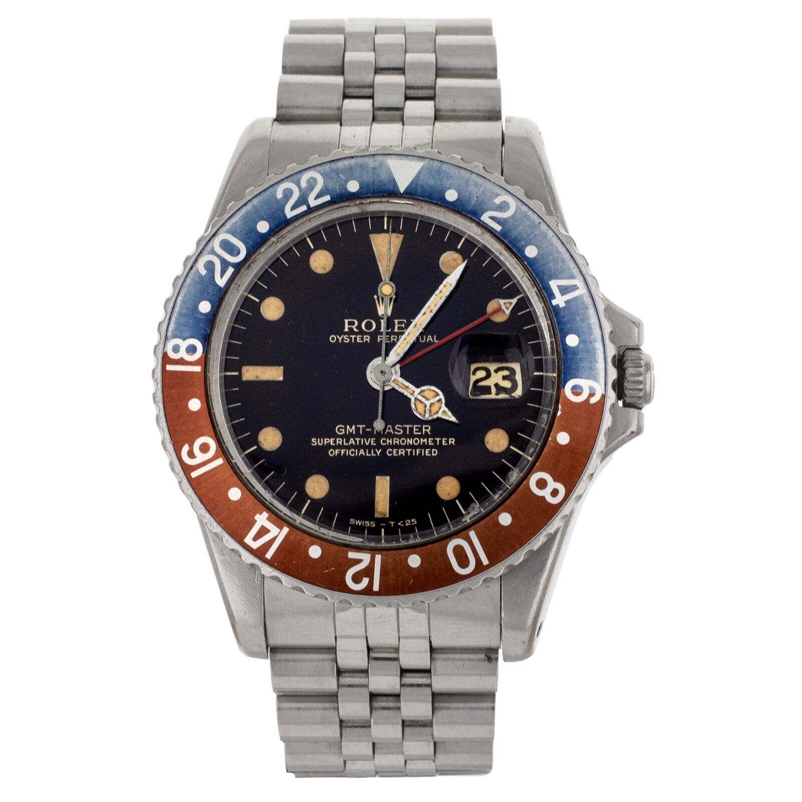 Rolex GMT Master Pepsi Vintage  Stainless Steel 40MM Watch Only