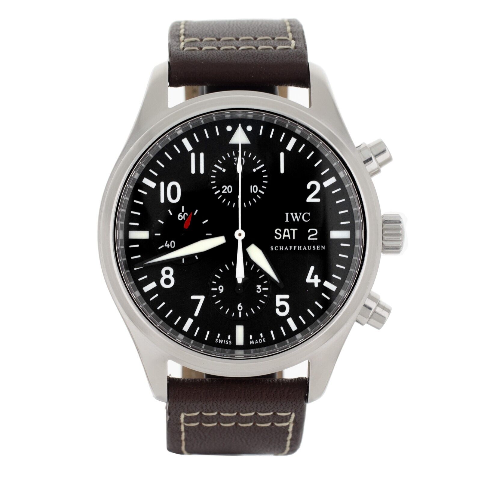 IWC Pilot's Watch Chronograph Black Dial Stainless Steel