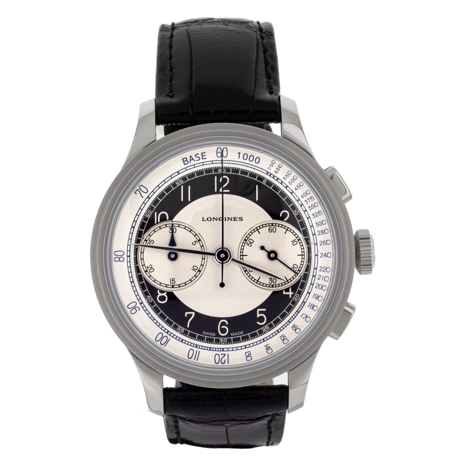 Logines Heritage Classic Chronograph Silver Dial 40mm