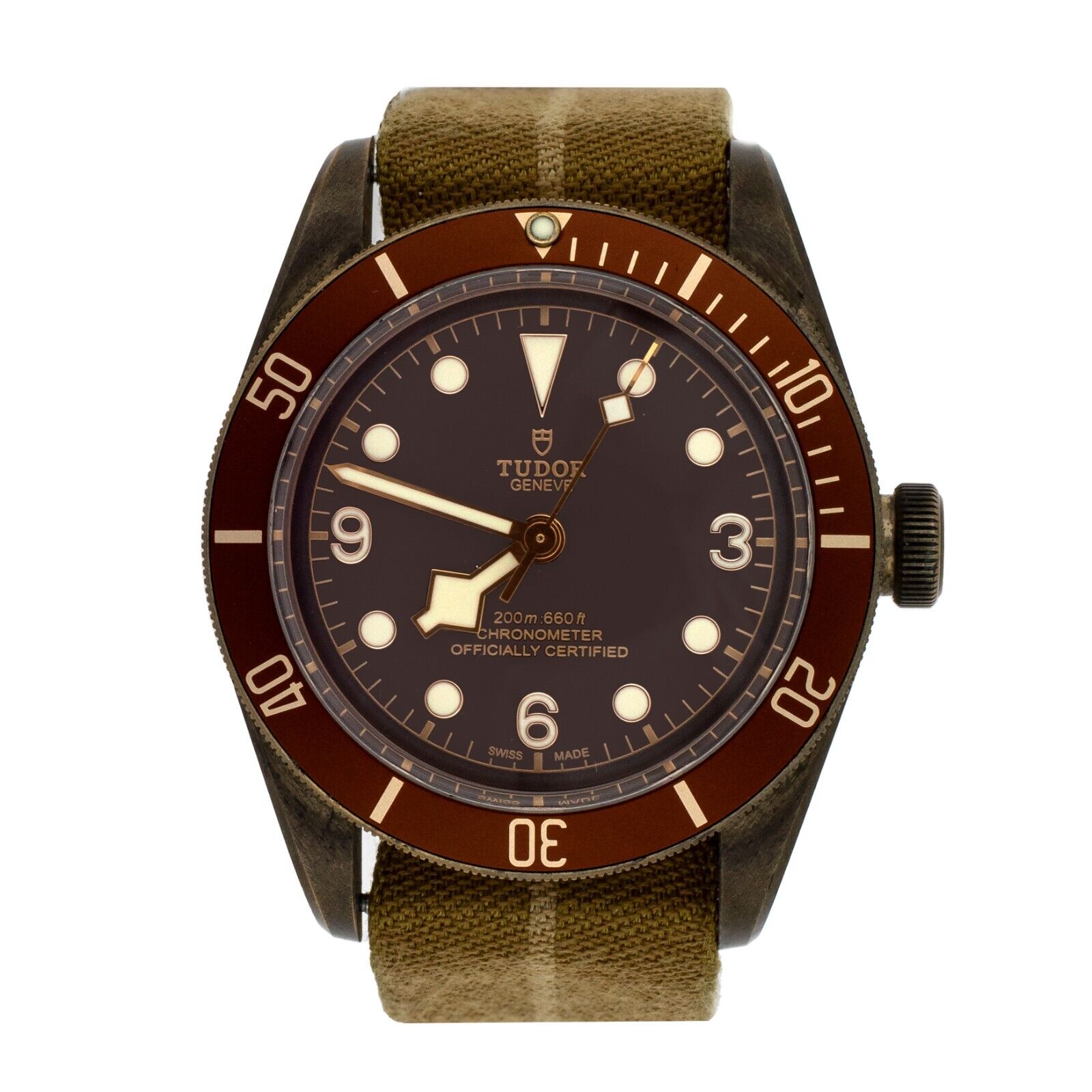 Tudor Black Bay Bronze Brown Dial Nato Strap Watch