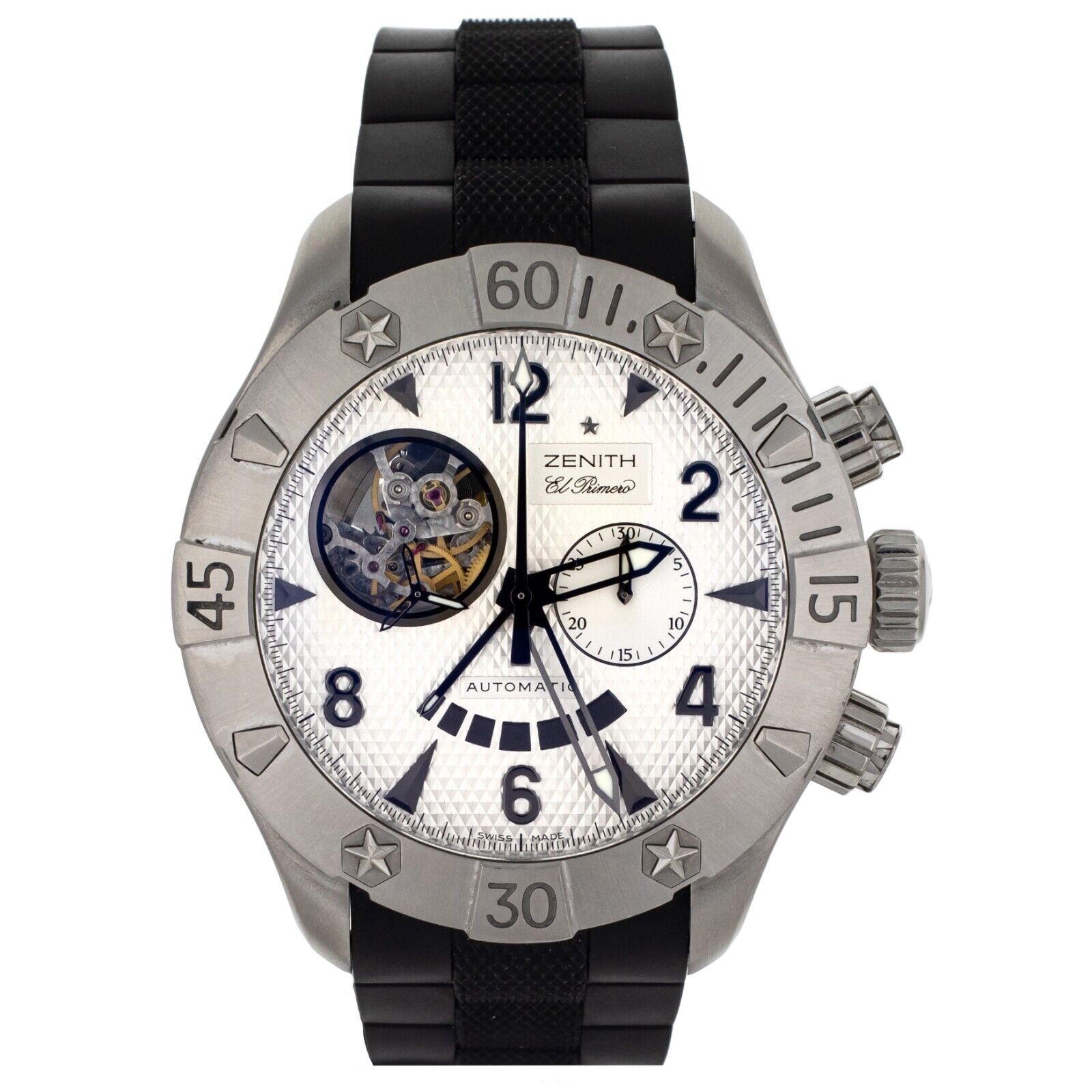 Zenith El Primero Defy Classic Open Chronograph Rubber