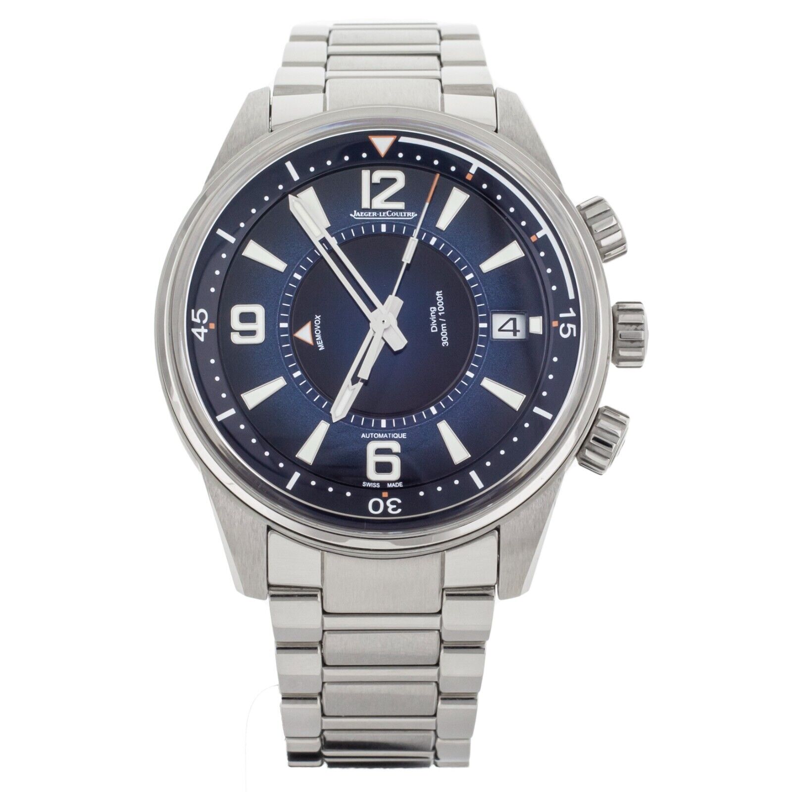 Jaeger-LeCoultre Polaris Mariner Memovox Blue Dial Alarm 42mm