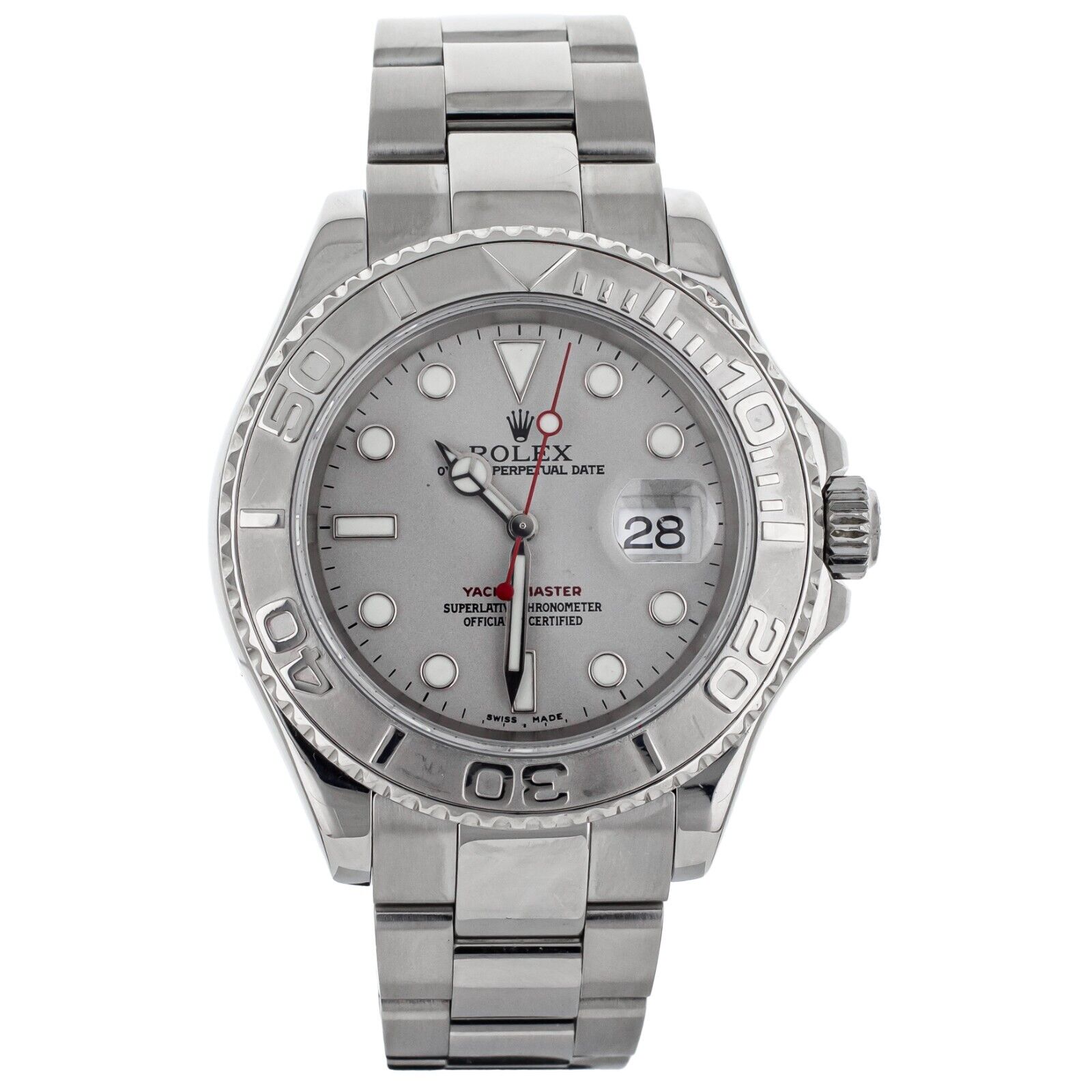 Rolex Yacht-Master Gray Dial Platinum Bezel Stainless Steel 40mm