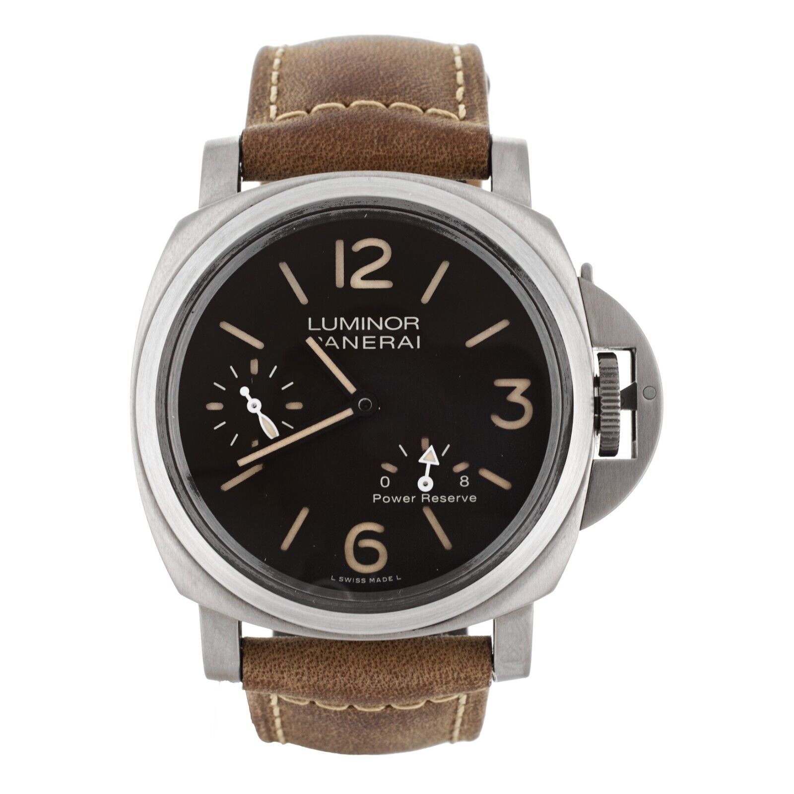 Panerai Luminor 8 Day Brown Dial Titanium Manual Winding 44mm