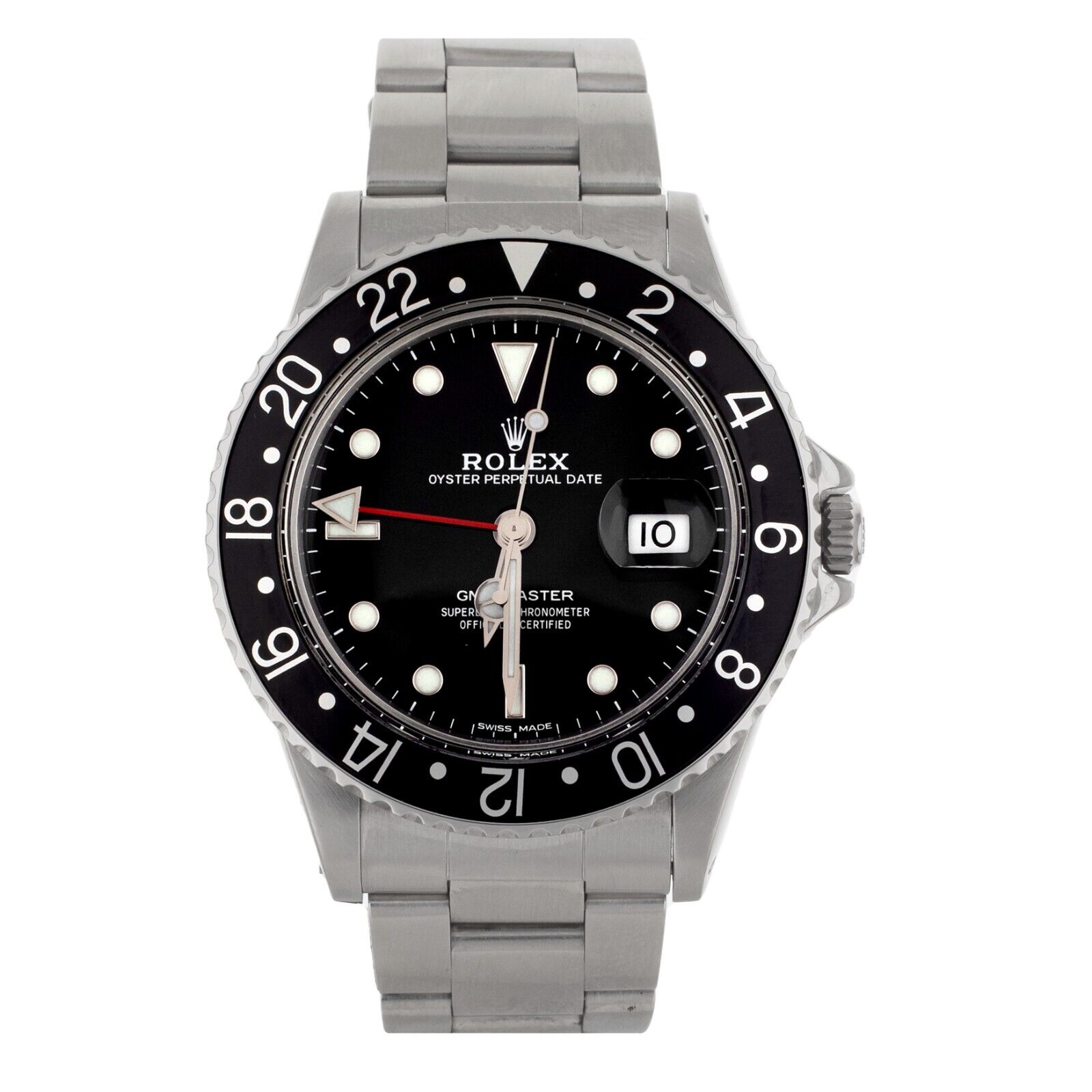 Rolex GMT Master Black Dial Stainless Steel Bracelet