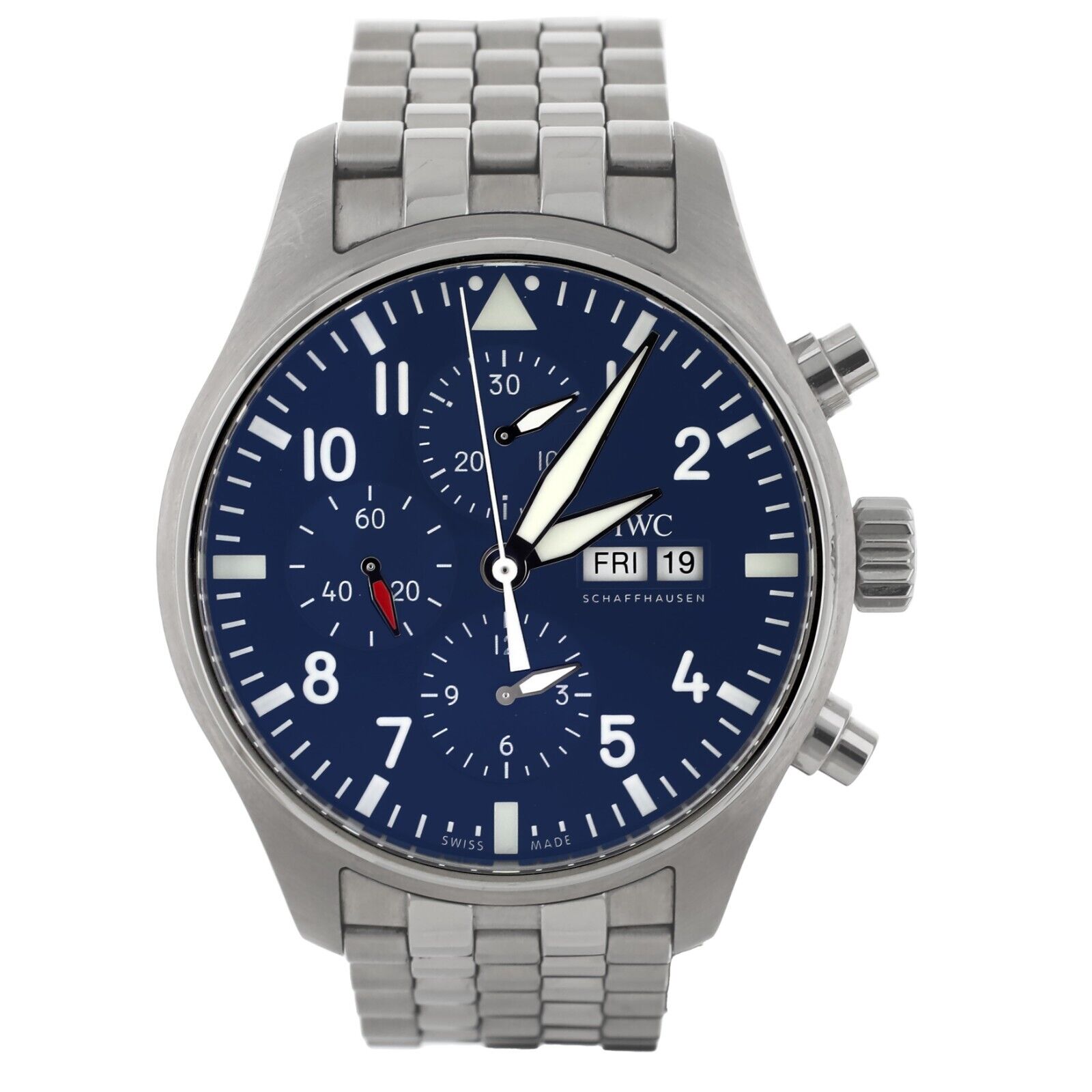 IWC PIlot's Watch Chronograph Le Petit Prince Blue Dial