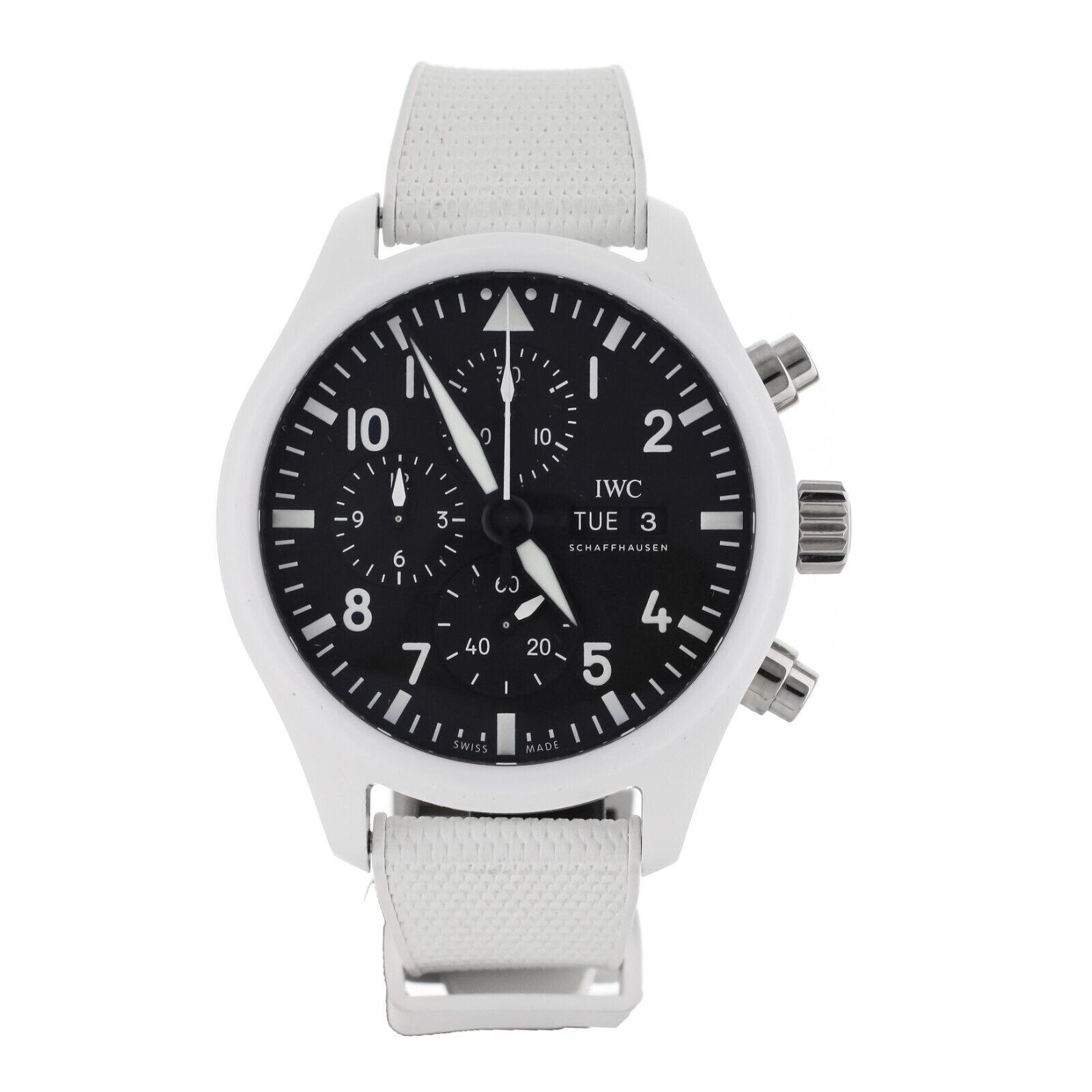 IWC Pilot's  White Ceramic Rubber