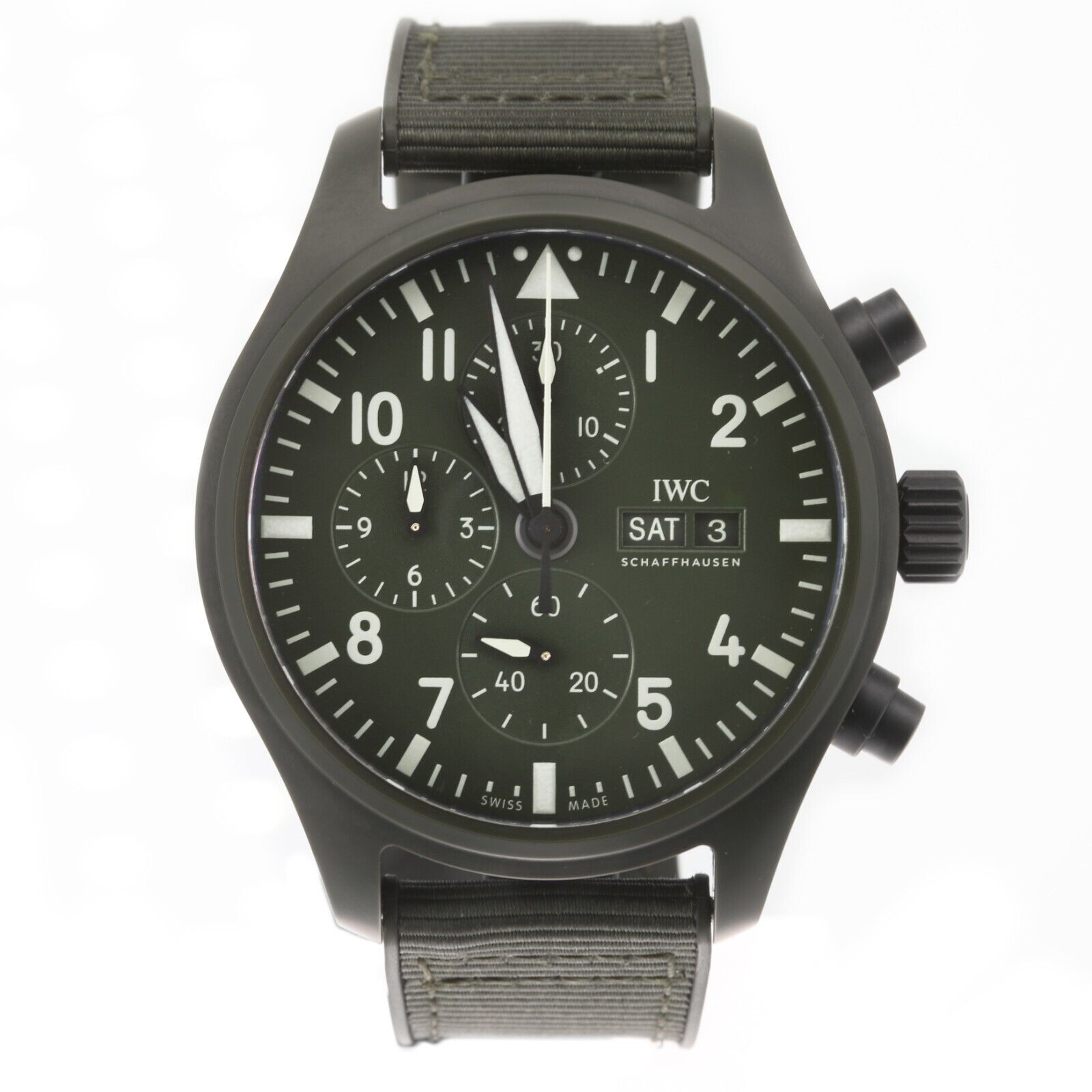 IWC Pilot's Watch Chronograph Top Gun Woodlands Green
