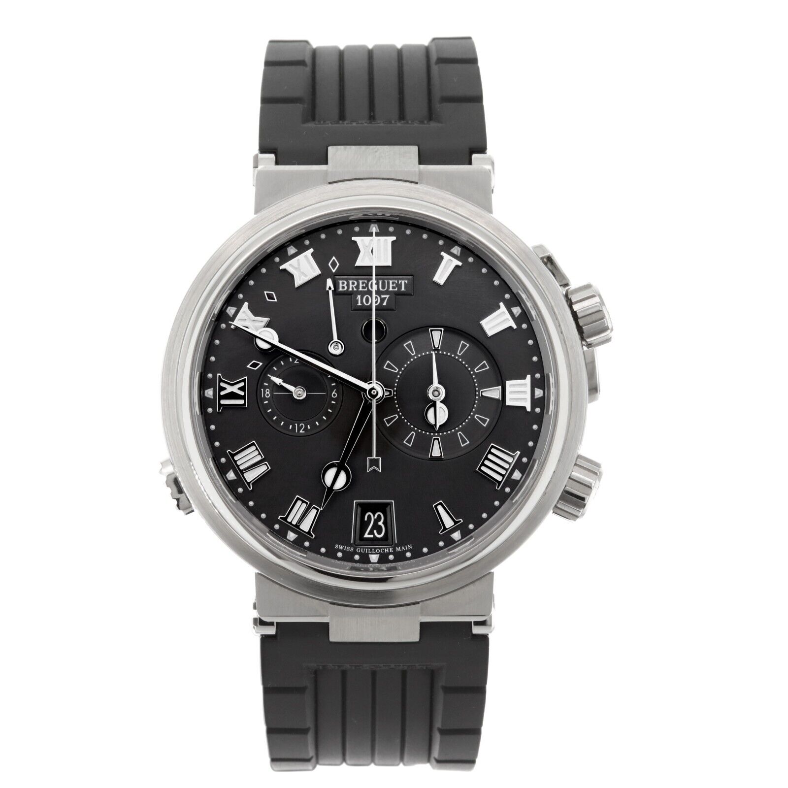 Breguet Marine Alarme Musicale Gray Dial Titanium Rubber Watch