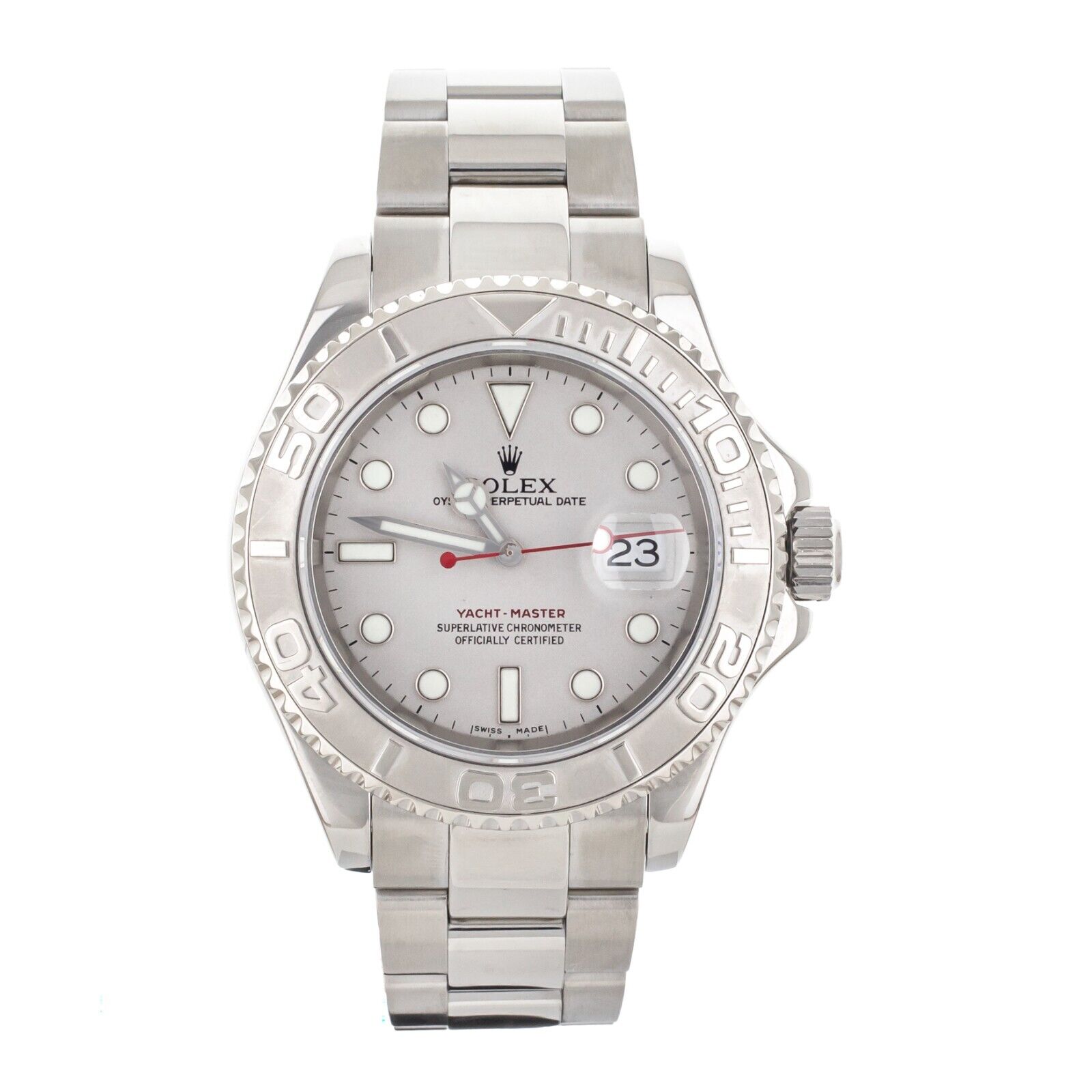 Rolex Yacht-Master Silver Dial Stainless Steel Oyster Bracelet 40mm