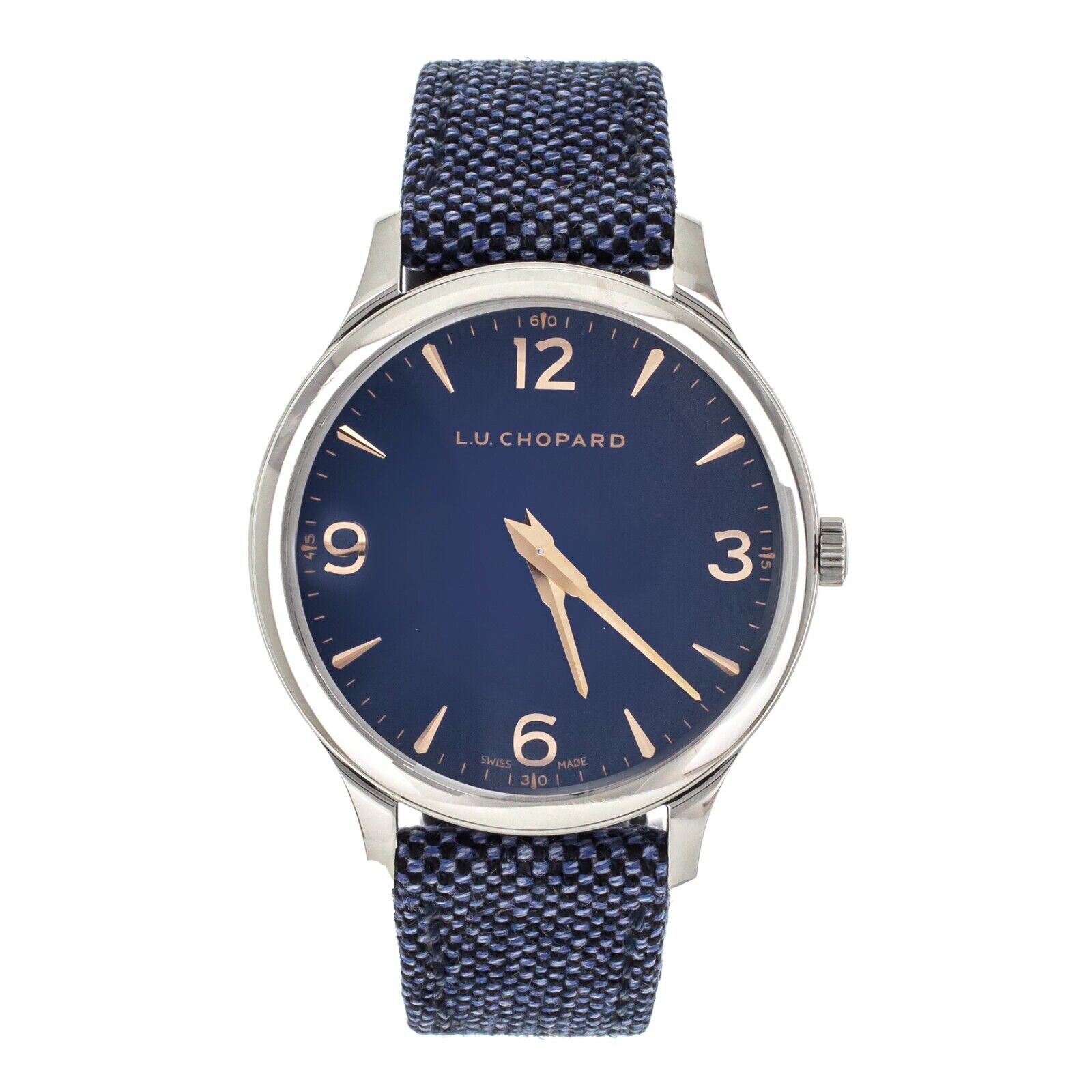 Chopard L.U.C XP Blue Dial Steel Case Blue Nylon Strap 40mm