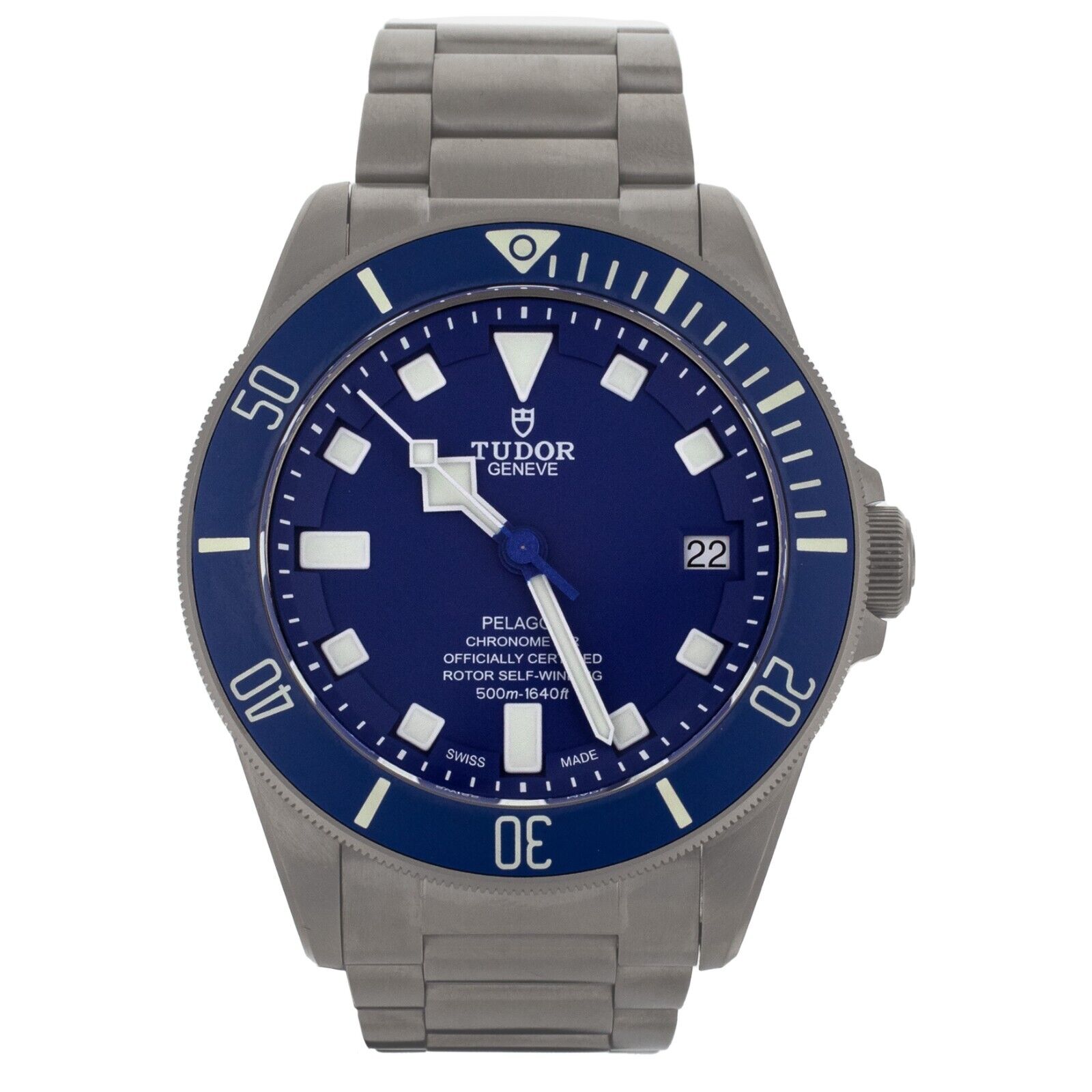 Tudor Pelagoes Blue Dial Titanium  Steel Case  Bracelet 42mm