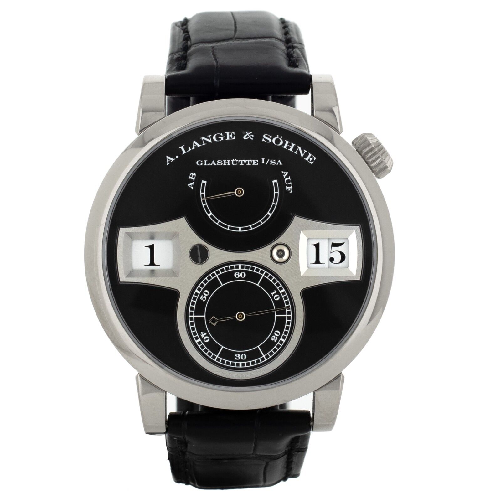 A.Lange  Sohne Zeitwerk Black Dial Watch