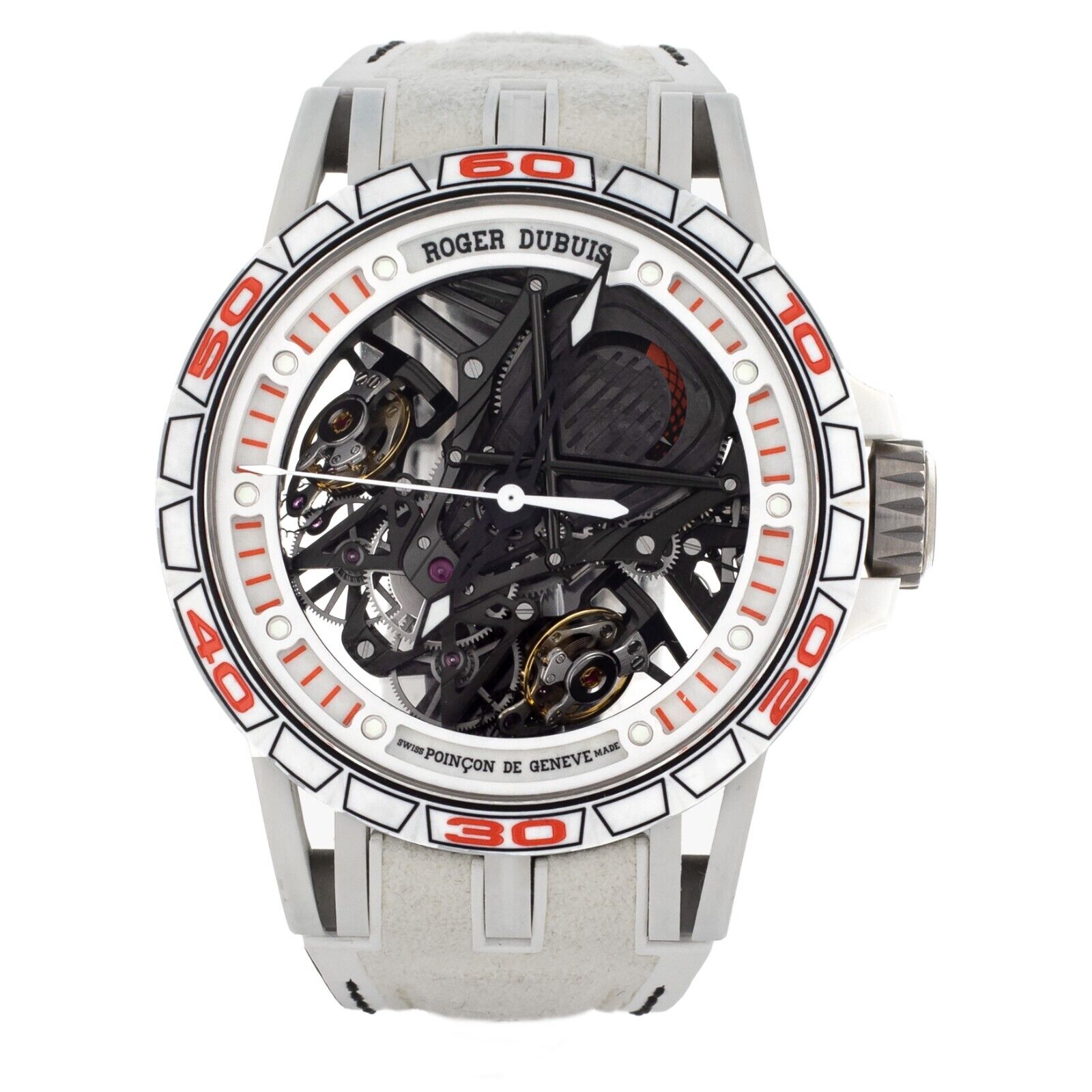 Roger Dubuis Excalibur Huracan White Orange  Ceramic Composite Fibre