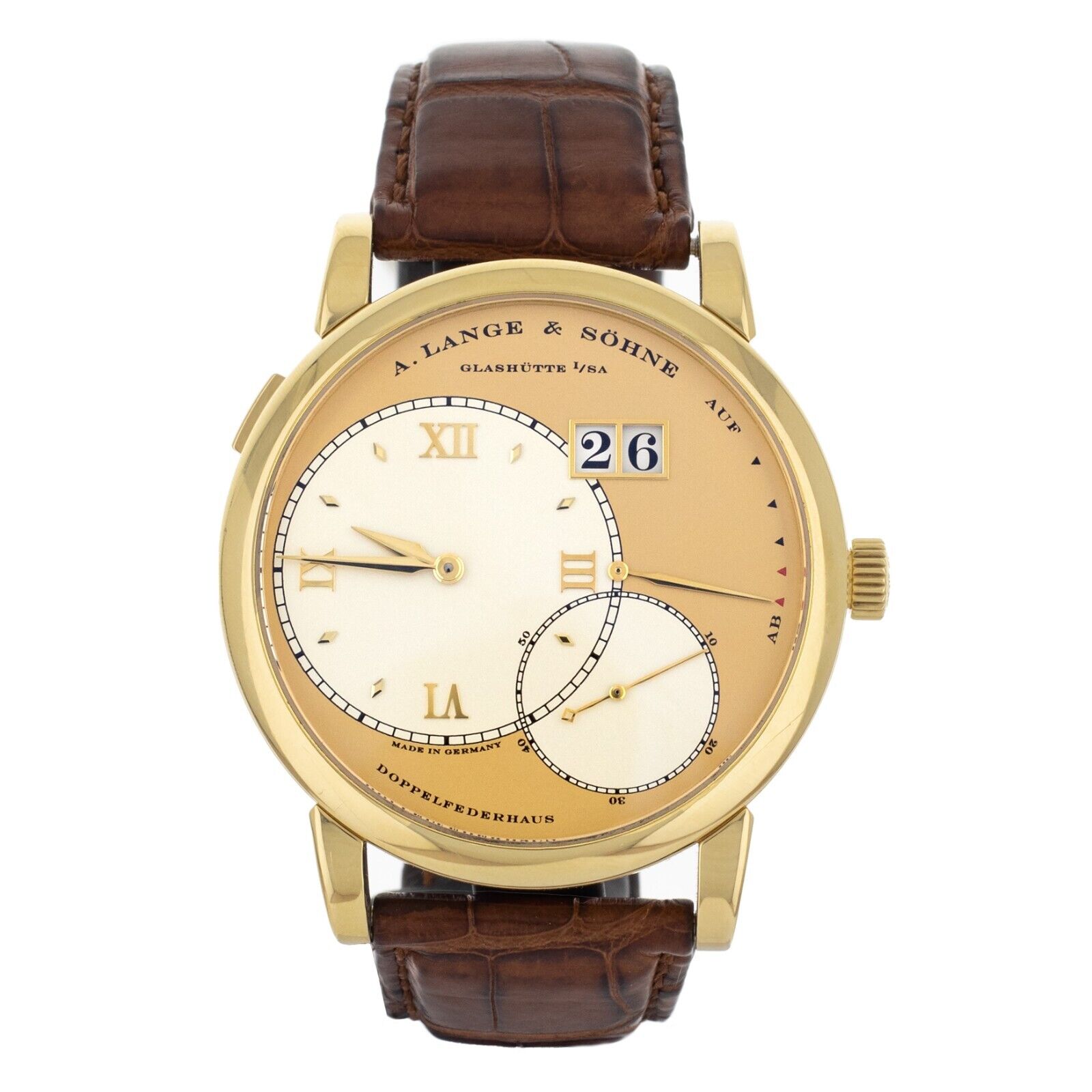 A. Lange  Sohne Grande Lange 1 Yellow Gold Gold Dial Manual