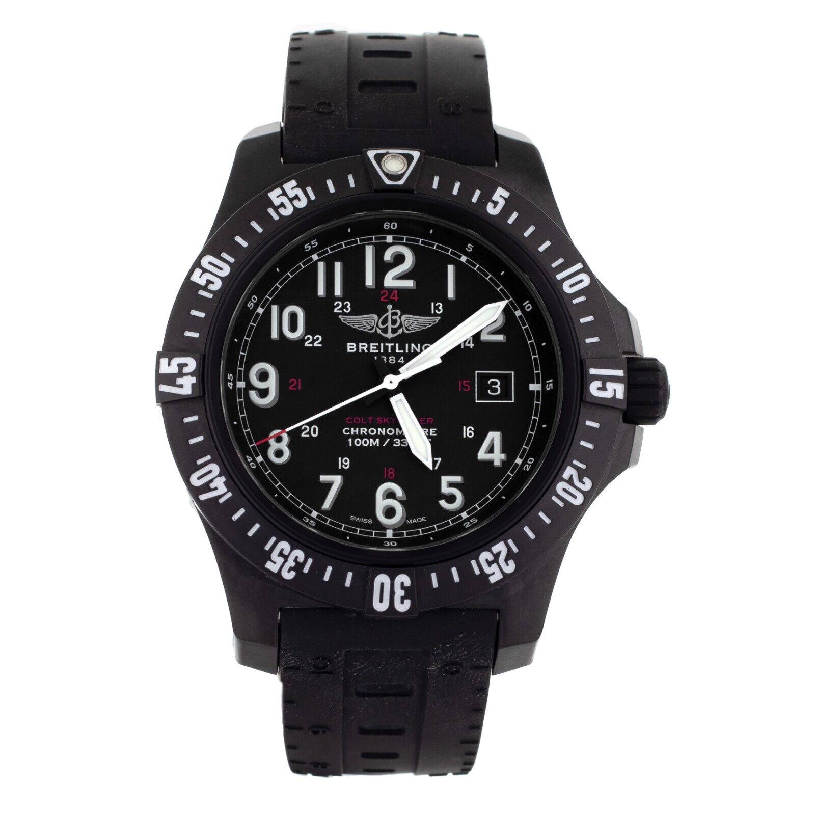 Breitling Colt SkyRacer Black Dial Poly Case Quartz